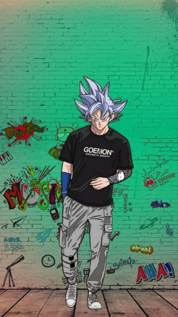 736x1308 son goku wallpaper