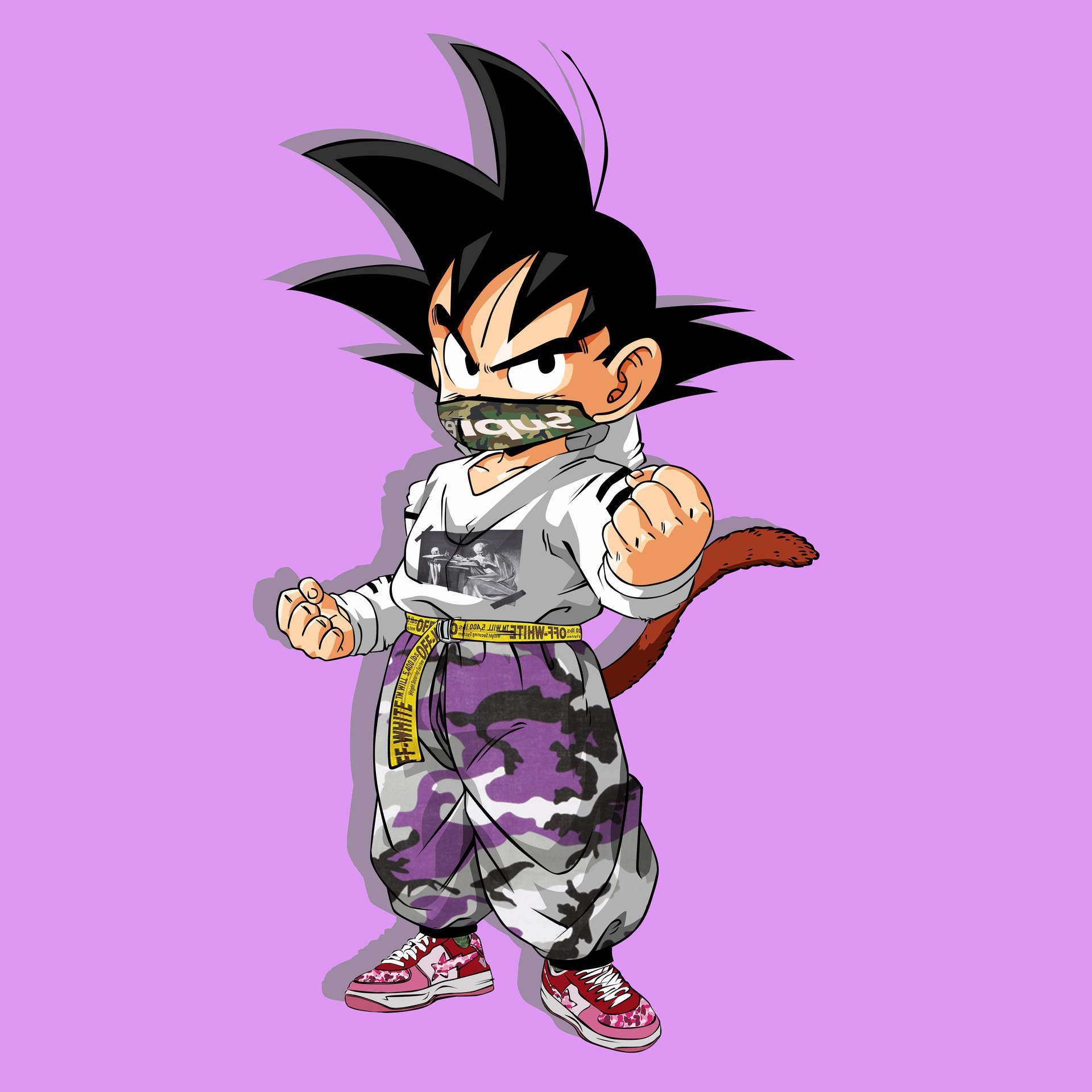 1920x1920 Download Pink Gohan Gangster Cartoon Wallpaper