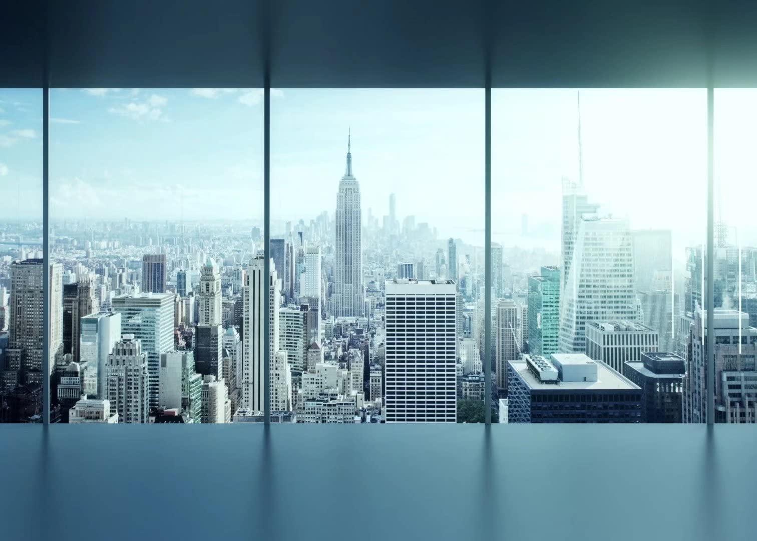 1512x1080 BELECO 9x6ft Fabric Business Office Window Backdrop for Video Meetings French Window View City Skyline New York Skyscraper Photography Background Wallpaper Woman Man Home Office Photo Studio Props : Amazon.sg: Electronics