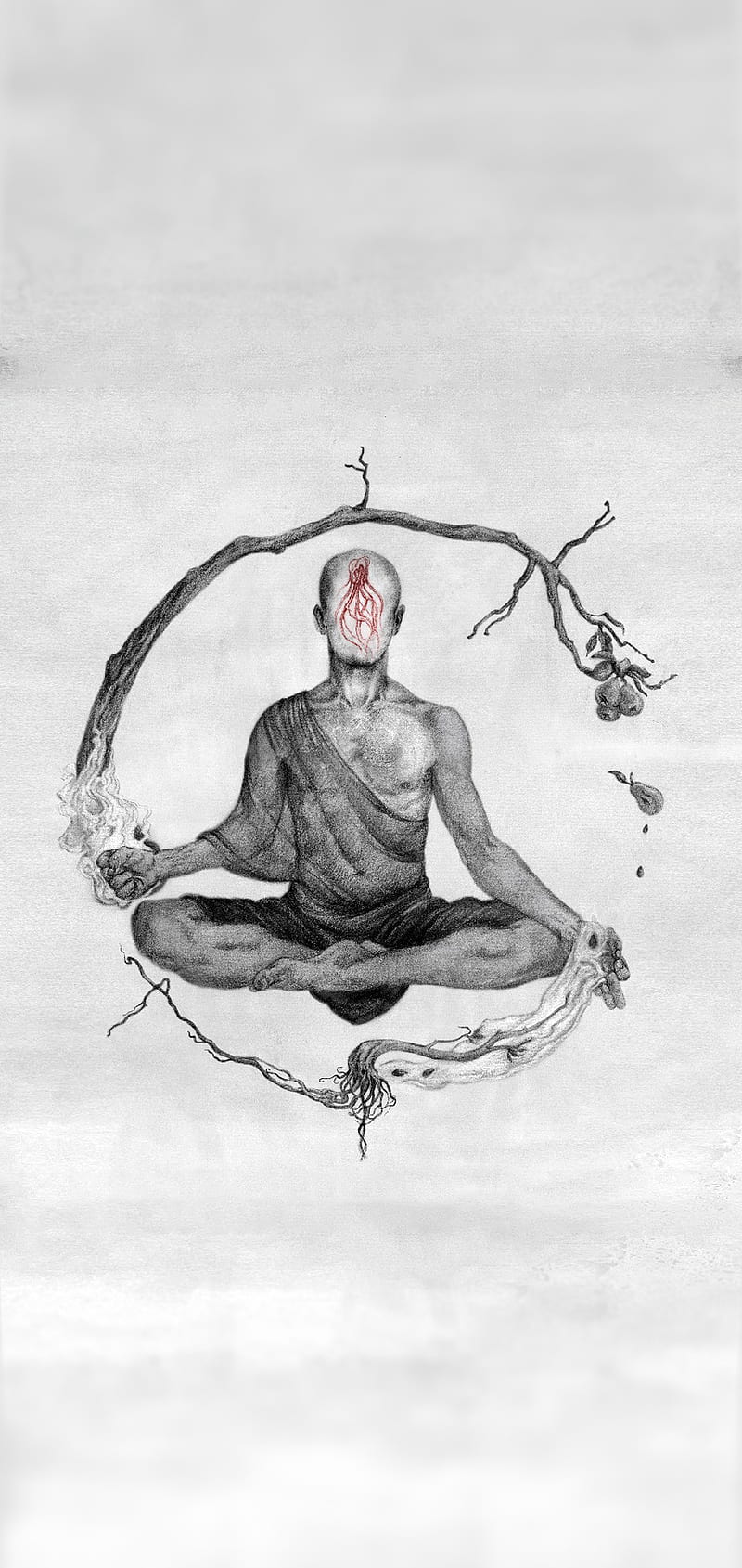800x1689 Monk soul, body, love, mind, nature, ng, roots, HD phone wallpaper