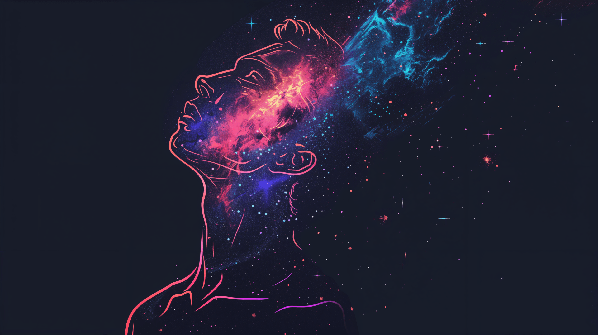 1920x1075 Cosmic Soul: 4K Ultra HD Artistic Reflection of Humanity