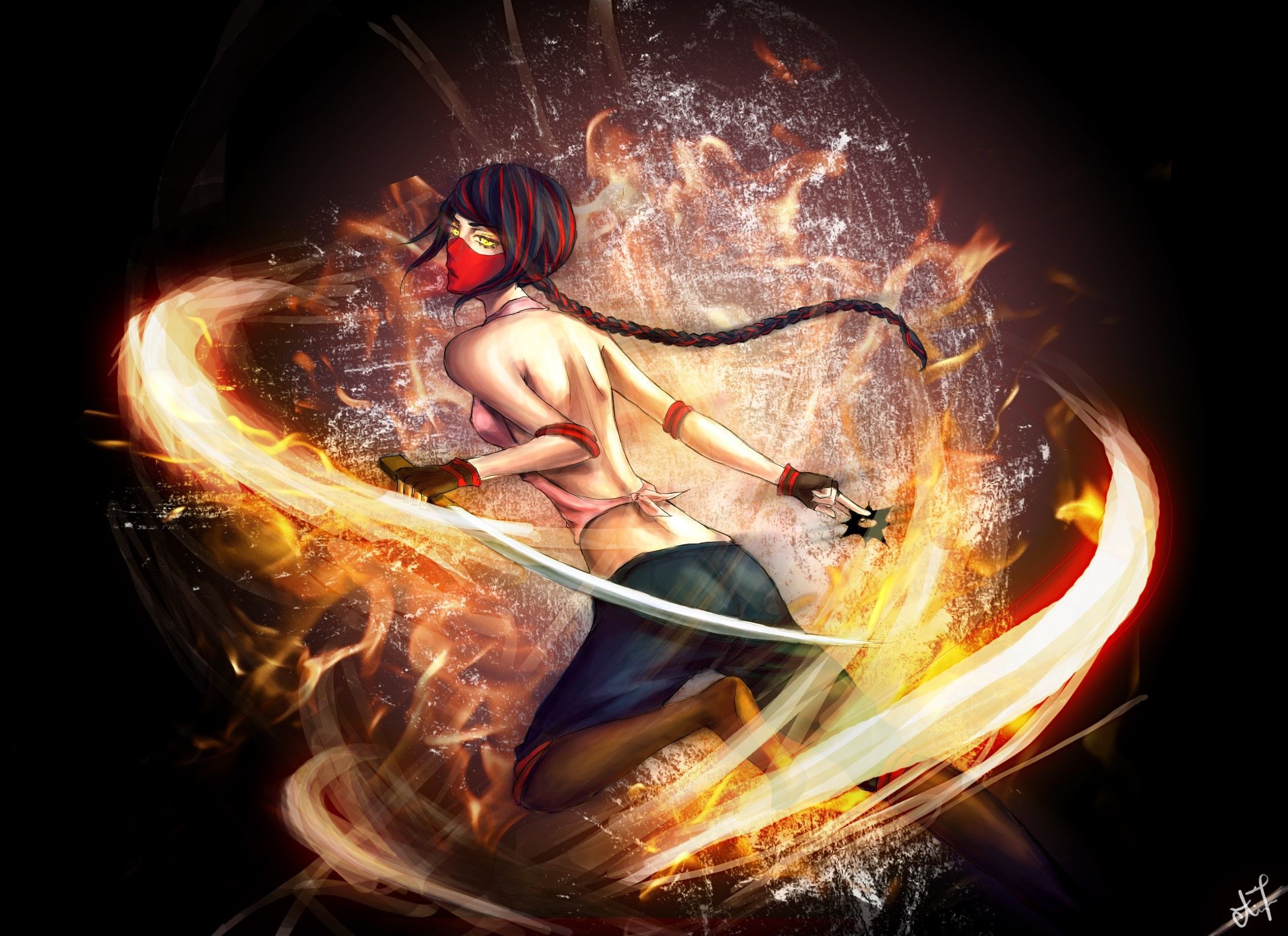 2200x1600 Soul Eater, Braid hair, Sabre, Human back, HD Wallpaper