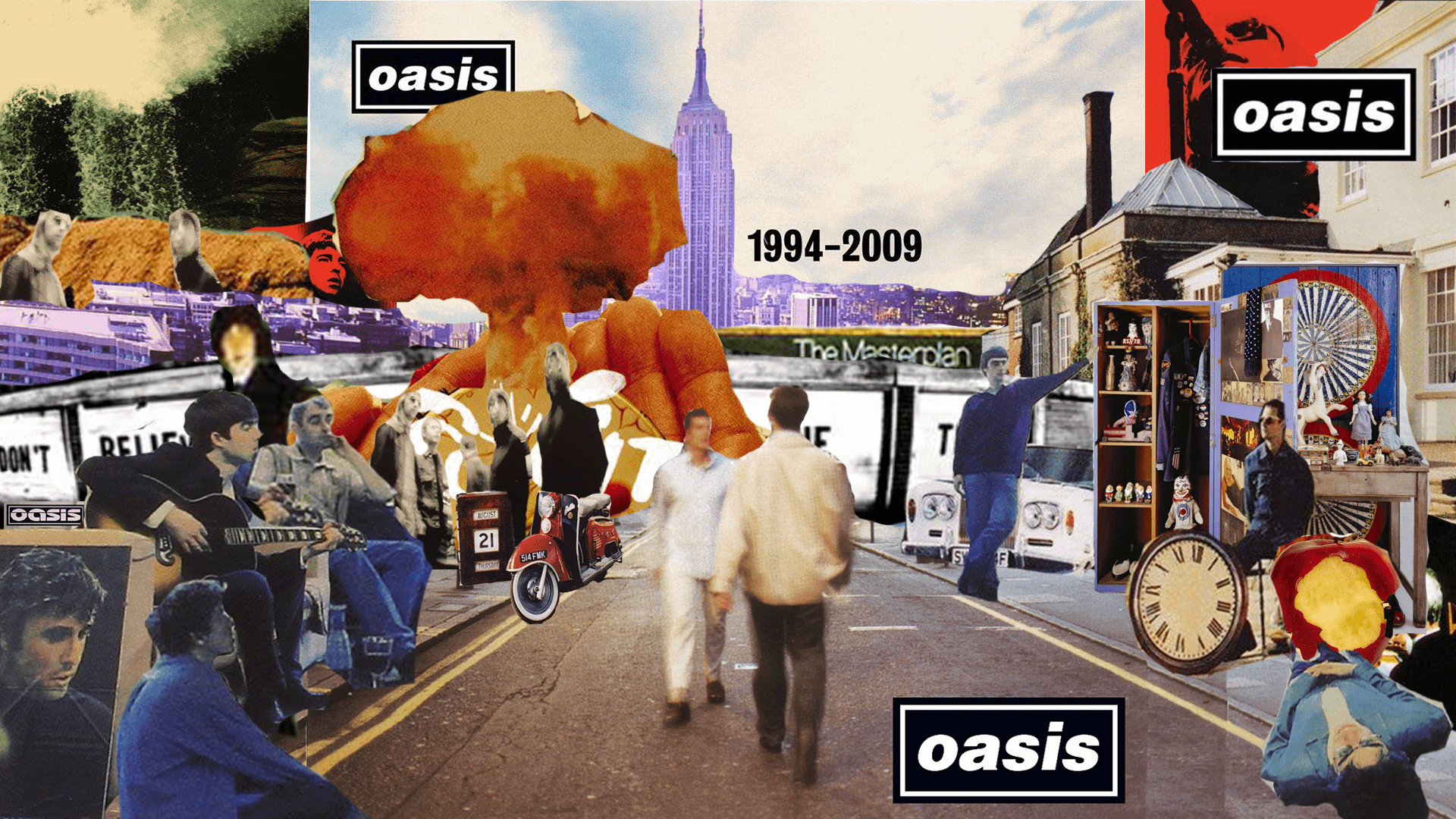 1920x1080 All 11 Oasis albums in one PC wallpaper