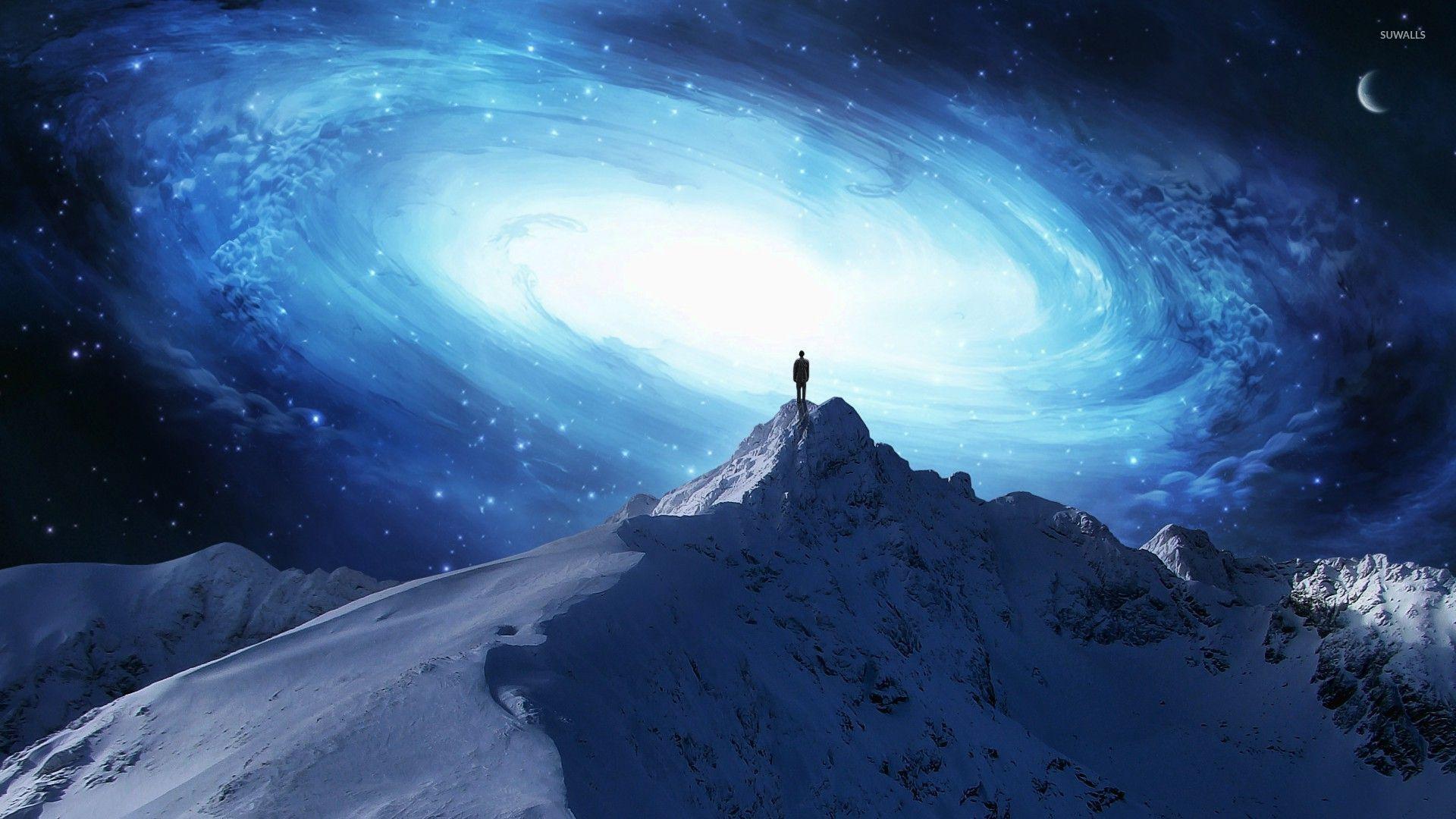 1920x1080 Man on top of the world wallpaper wallpaper