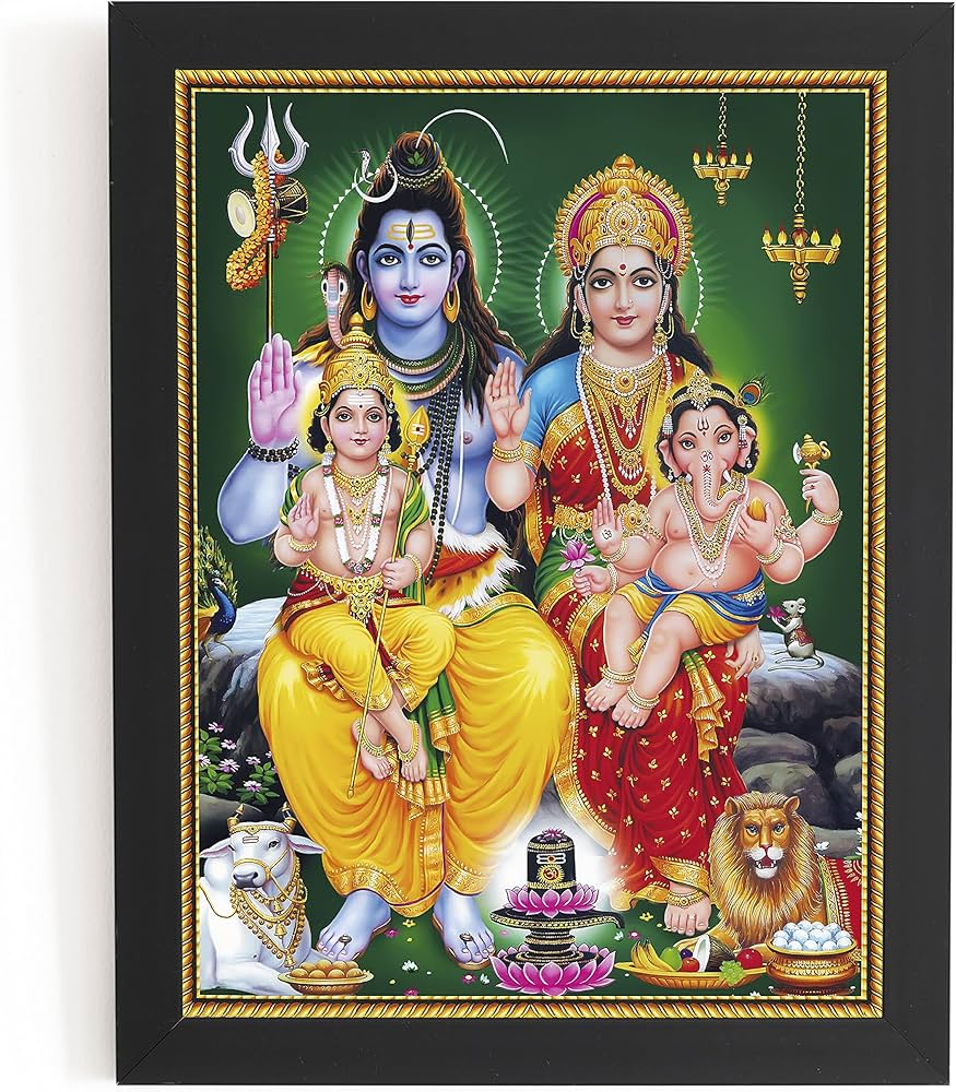 875x1000 Dazzlingkart Lord Shiva Parvathi Family Photo Frame CM X 25 CM (8x10 Inch) : Amazon.in: Home & Kitchen