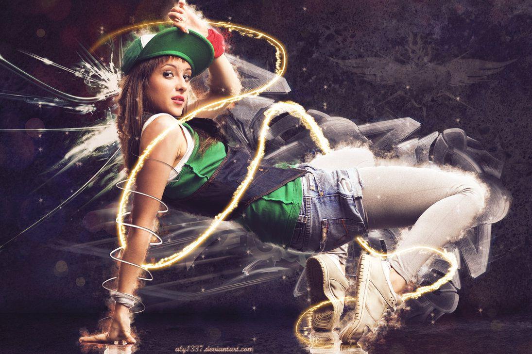 1095x730 Free download Breakdance Graffiti Girl by aLy1337 [1095x730]