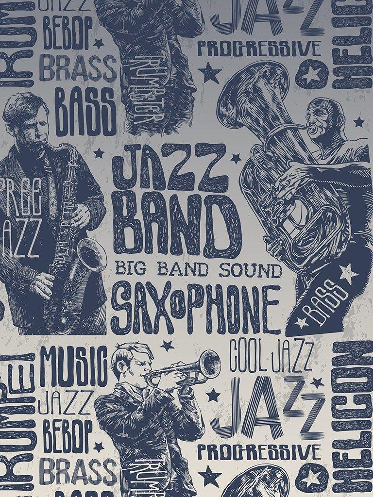 Wallpaper Jazz- Barbapapa - Little Cabari - DesignerBox