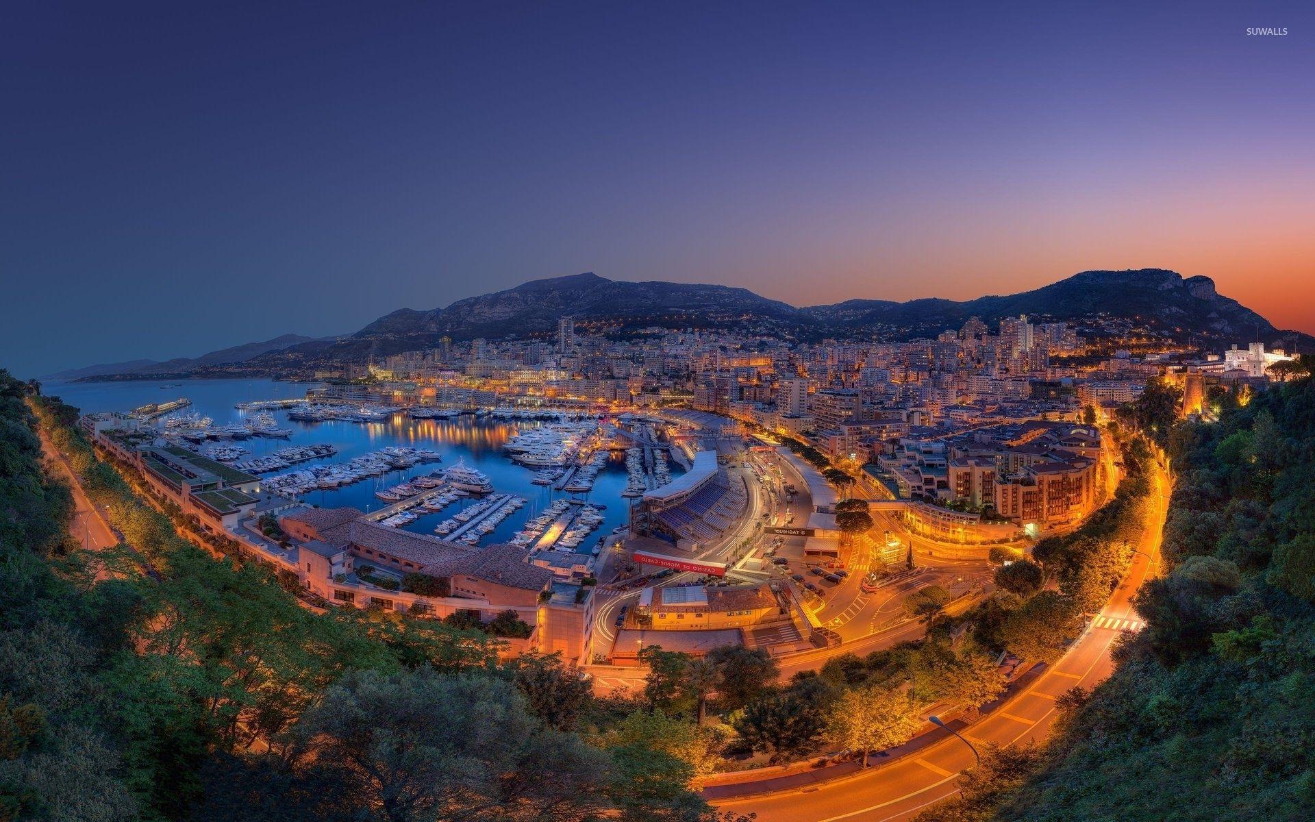 1920x1200 Free download Beautiful lit Monte Carlo wallpaper World wallpaper