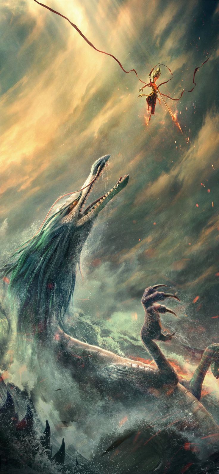 736x1593 nezha 2019 iPhone X Wallpaper