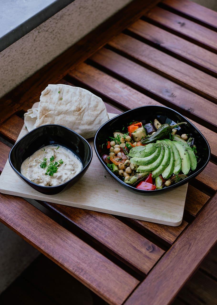 910x1277 HD wallpaper: bowl of cooked food, fruit salad with mayonnaise dip