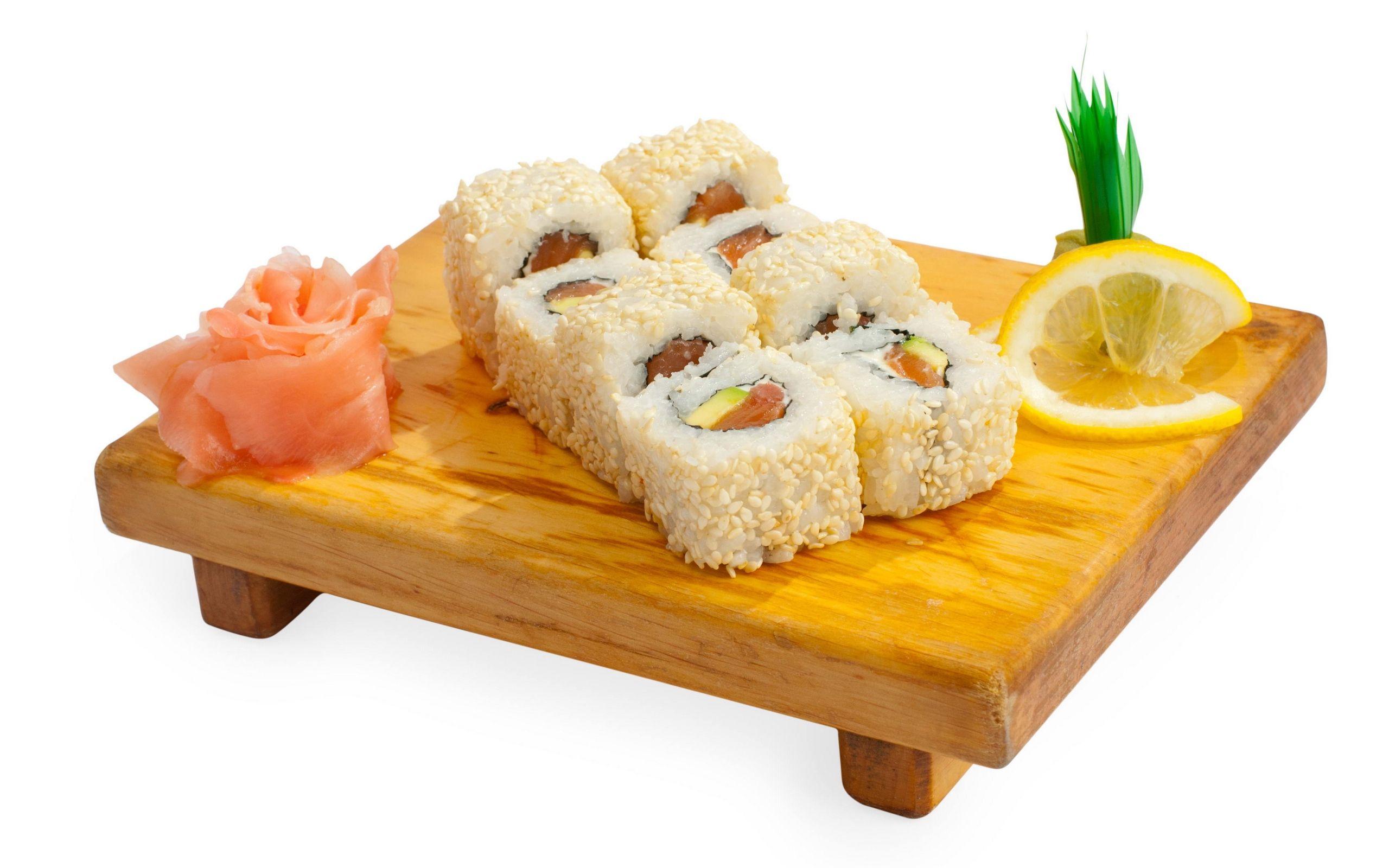 2560x1600 Download wallpaper 2560x1600 sushi, tablet, white background