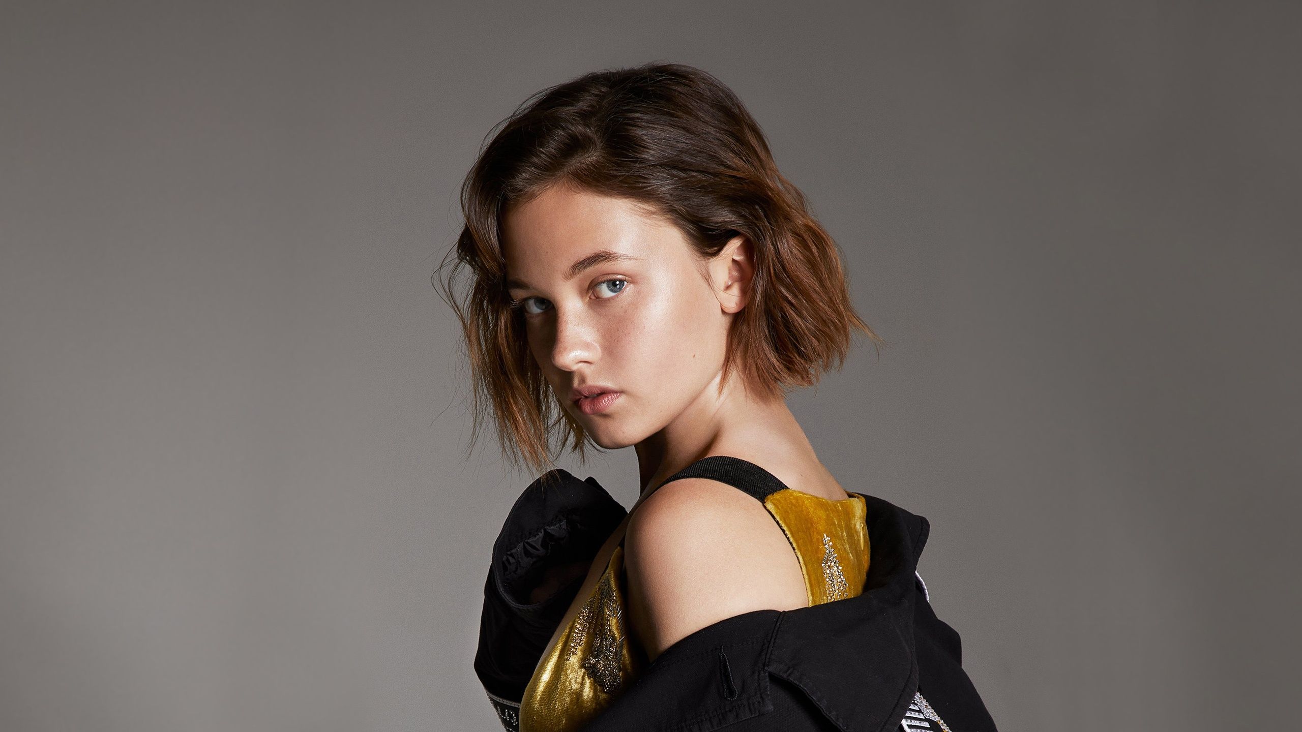 2560x1440 Wallpaper look, girl, actress, beauty, singer, Cailee Spaeny, Kaylee Spaney for mobile and desktop, section девушки, resolution 2560x1440
