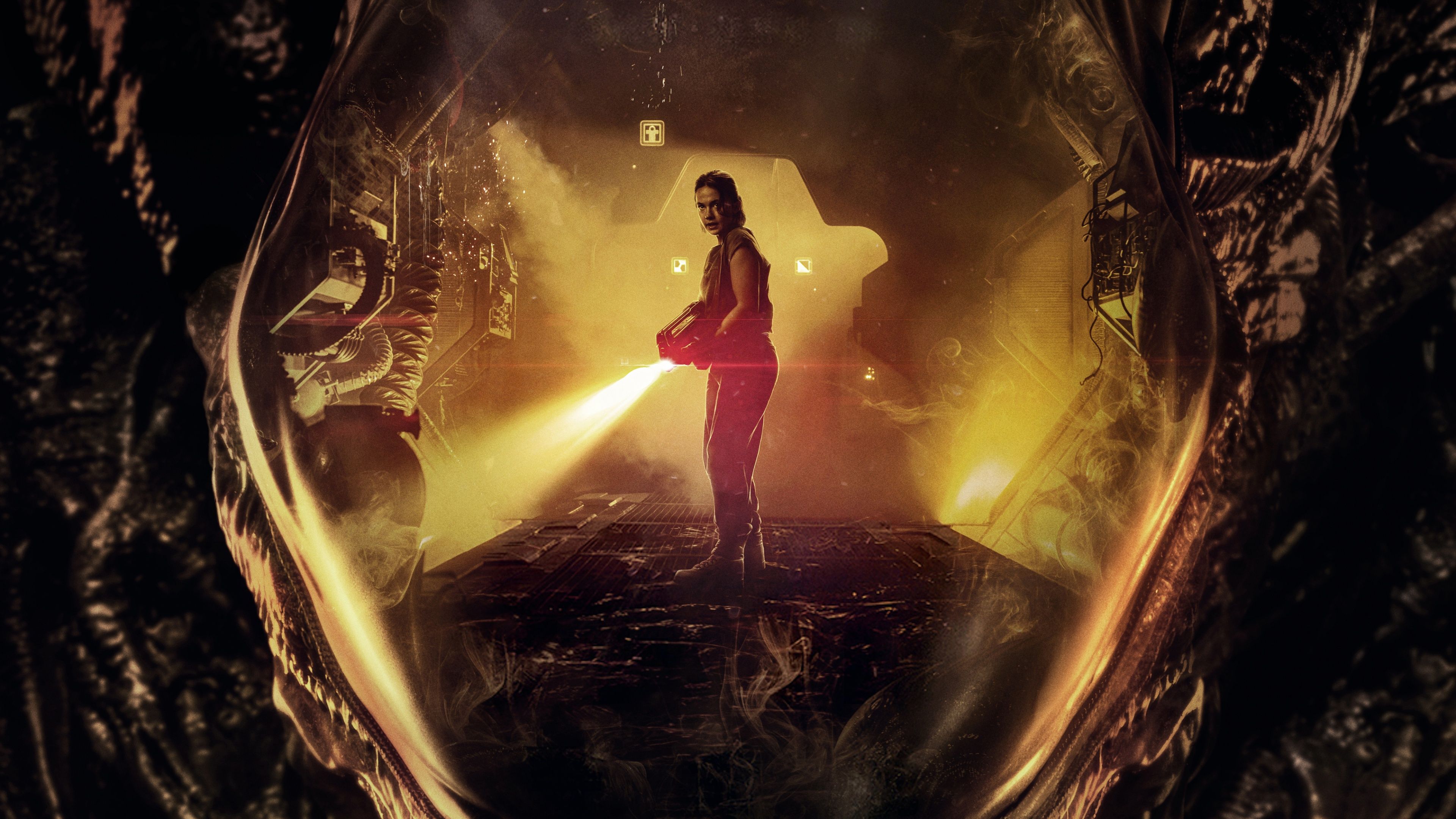3840x2160 Cailee Spaeny Wallpaper 4K, Alien: Romulus, 2024 Movies