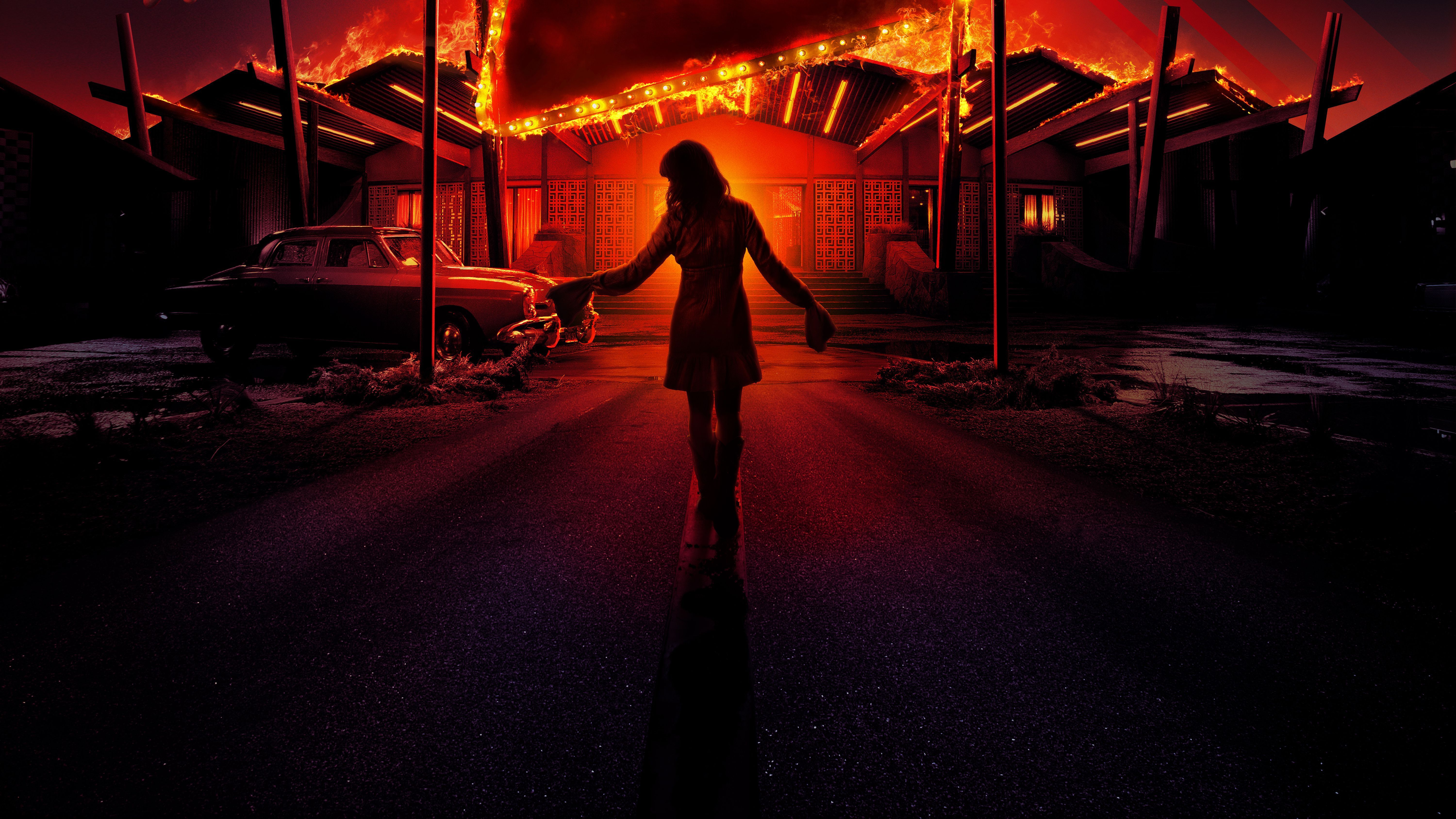 6000x3375 Cailee Spaeny in Bad Times at the El Royale 5K Wallpaper