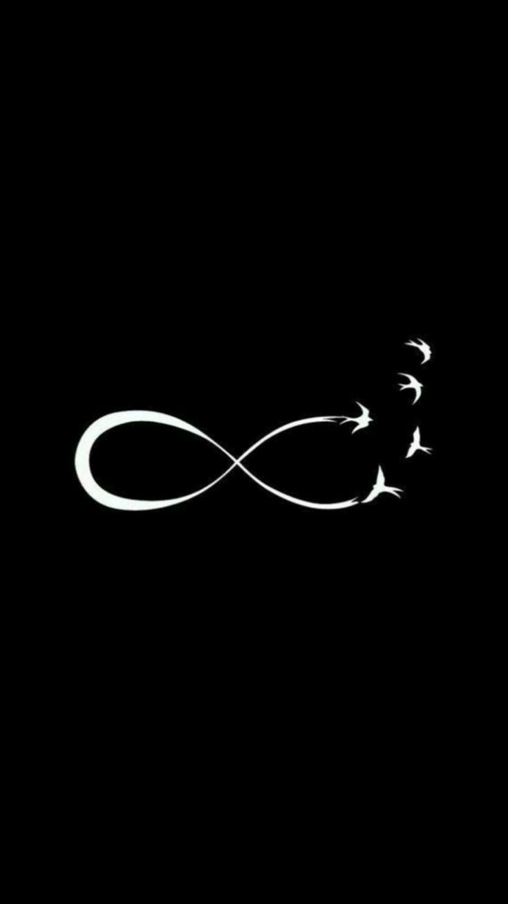 735x1307 Бесконечно любовь - черные обои на рабочий стол. Infinity wallpaper iphone, Infinity wallpaper aesthetic black, Dark