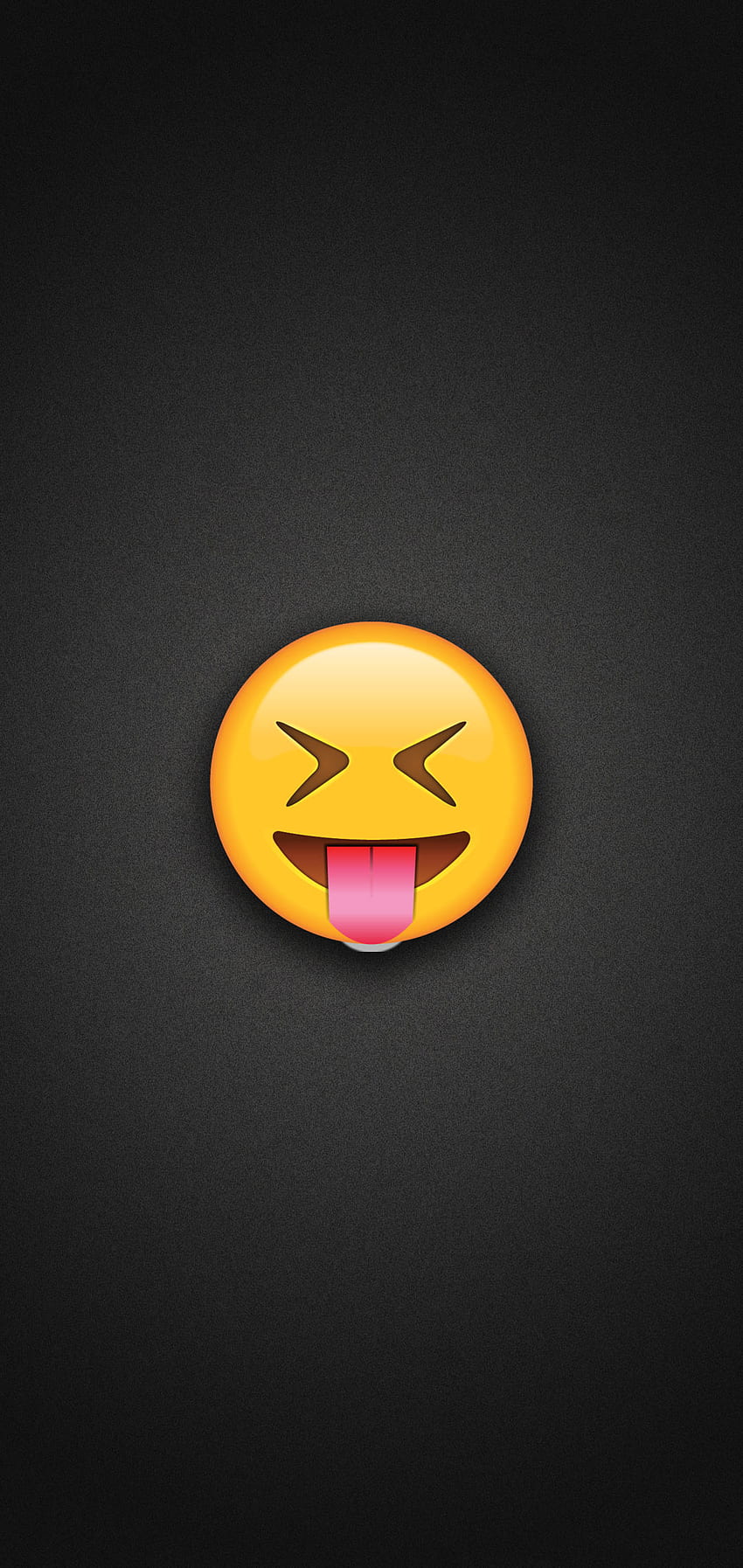 850x1794 Tongue Out Emoji with Tightly Closed Eyes Phone, Dark Emoji HD phone wallpaper