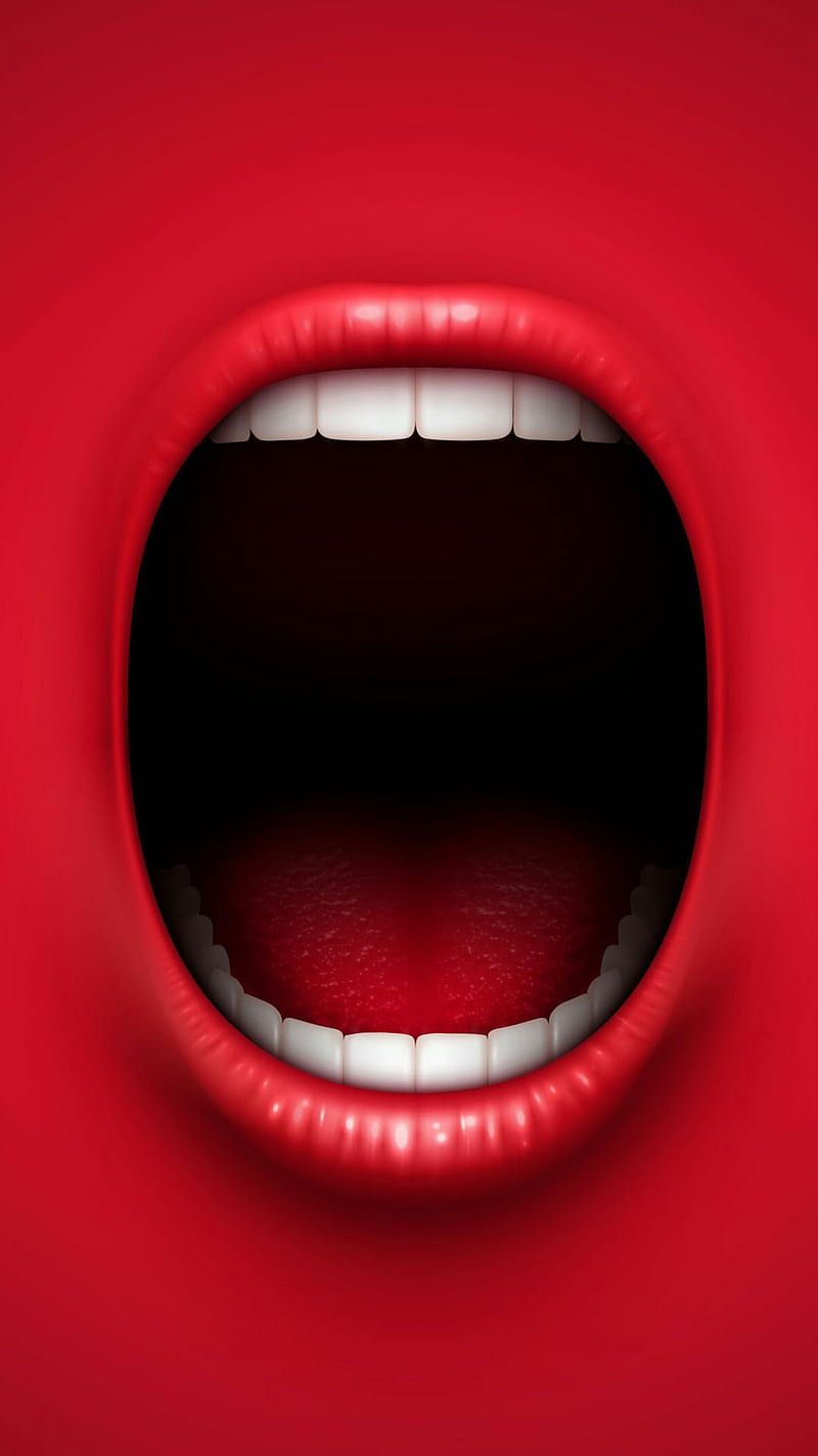 800x1422 Shout out, female, human, lips, mouth, open, red, teeth, tongue, HD phone wallpaper