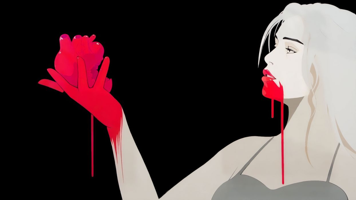 1244x700 Heart Blood Black women females girls vector wallpaperx1080