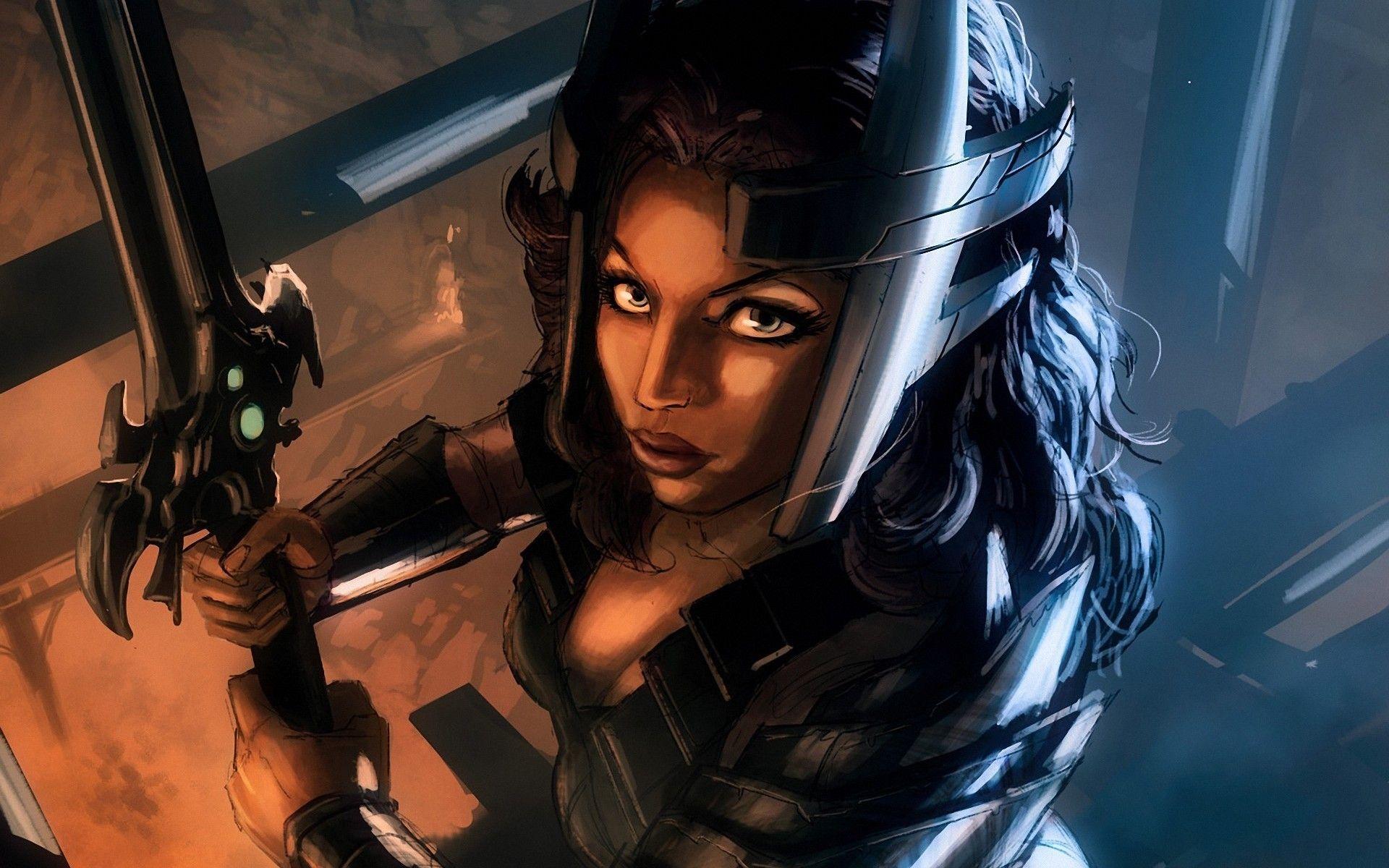 1920x1200 Black Woman Wallpaper