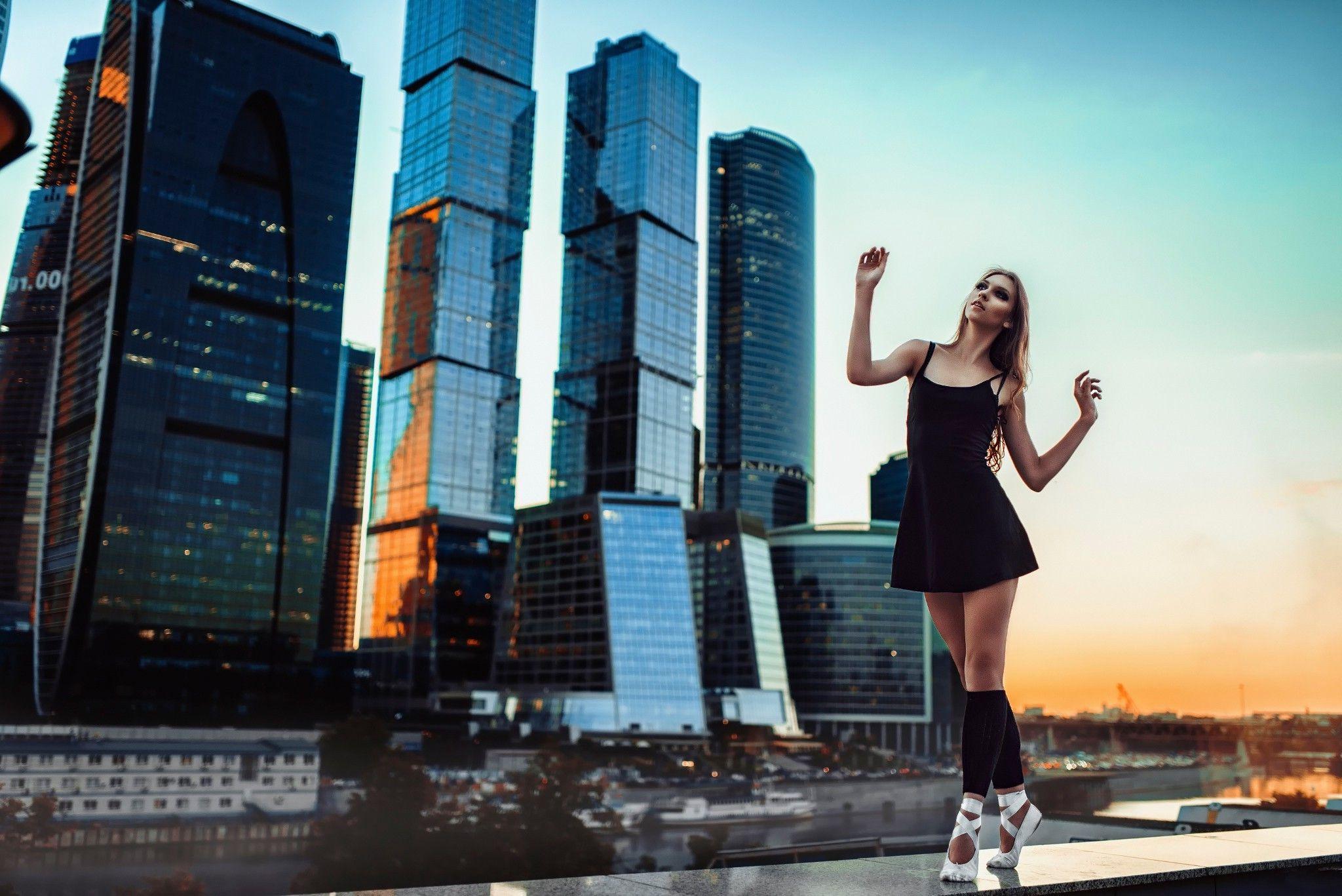 2048x1367 ballerina, Women, City, Moscow Wallpaper HD / Desktop and Mobile