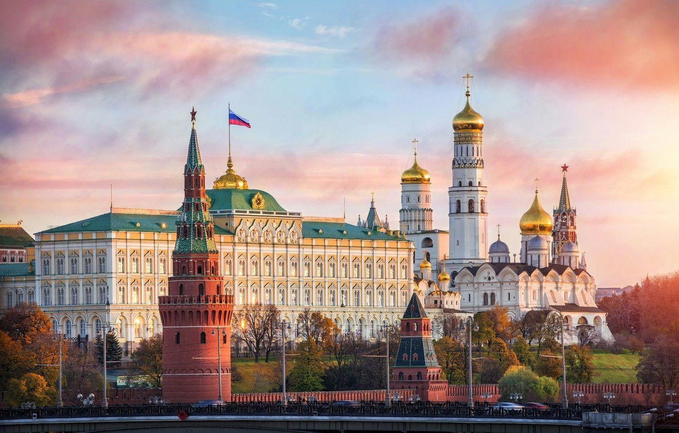 1332x850 Photo Wallpaper Church, Moscow, The Kremlin Wall, The
