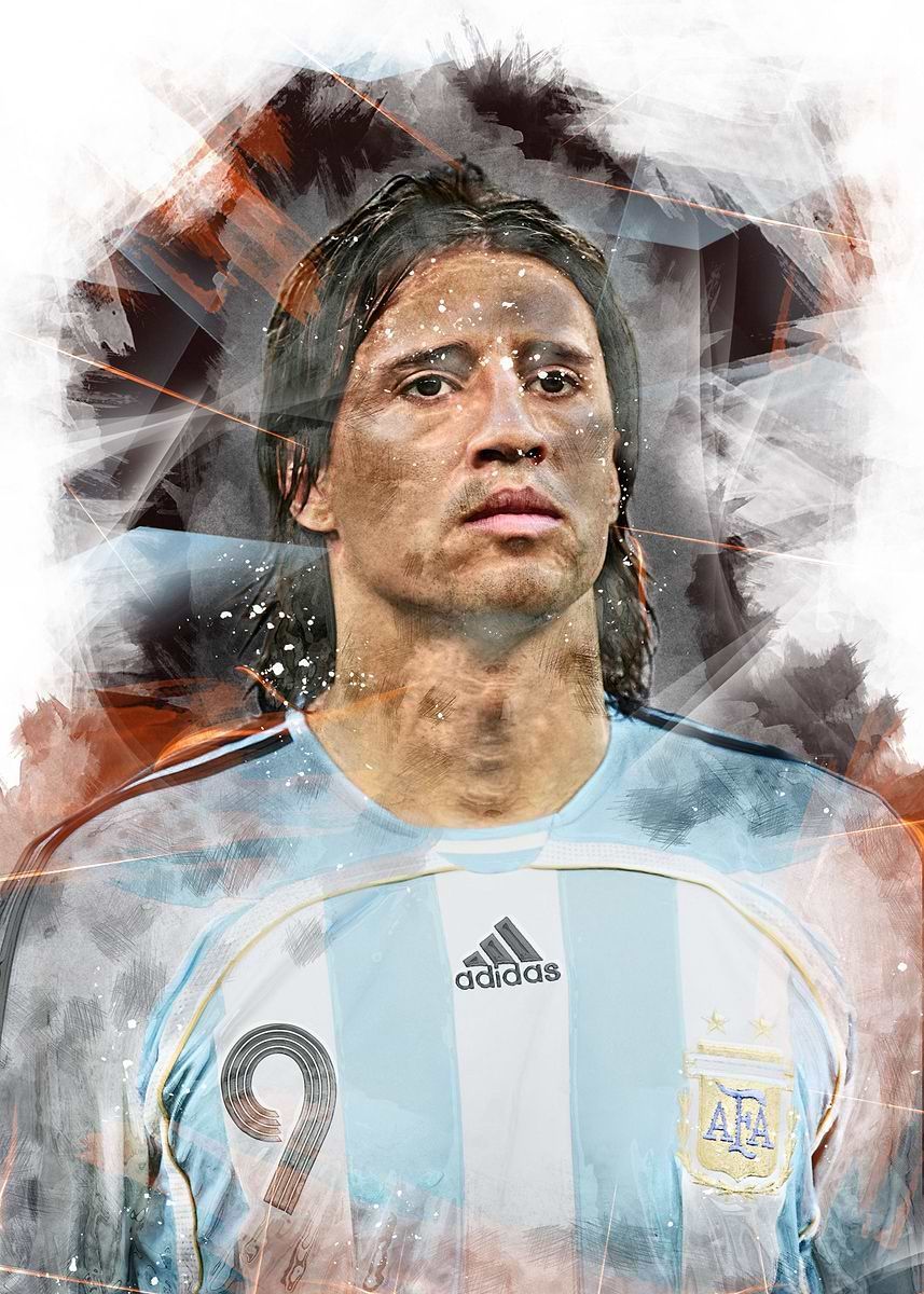 857x1200 'Hernan Crespo' Poster, picture, metal print, paint
