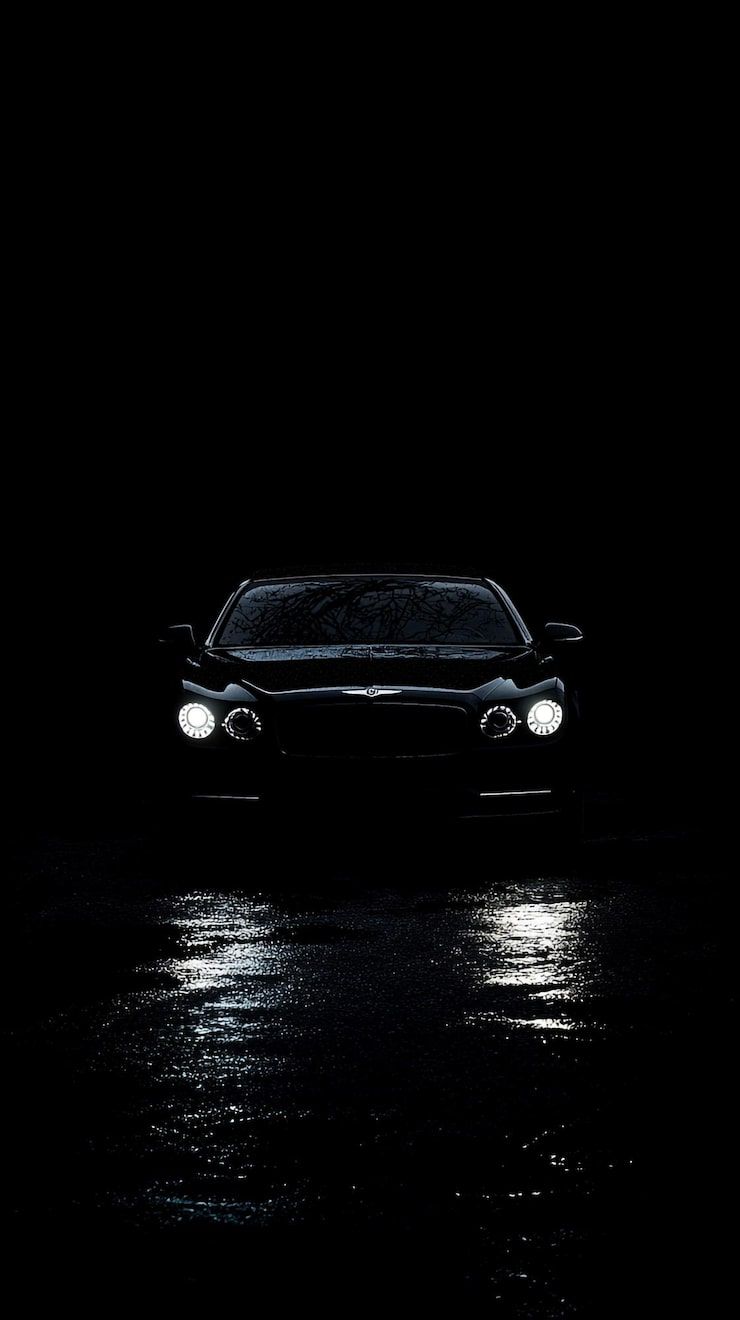 740x1320 Black car wallpaper Image