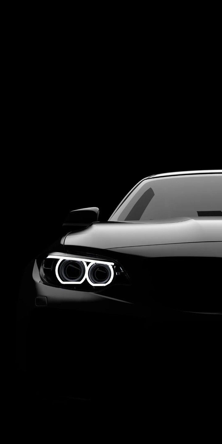 720x1440 Black car with dark wallpaper