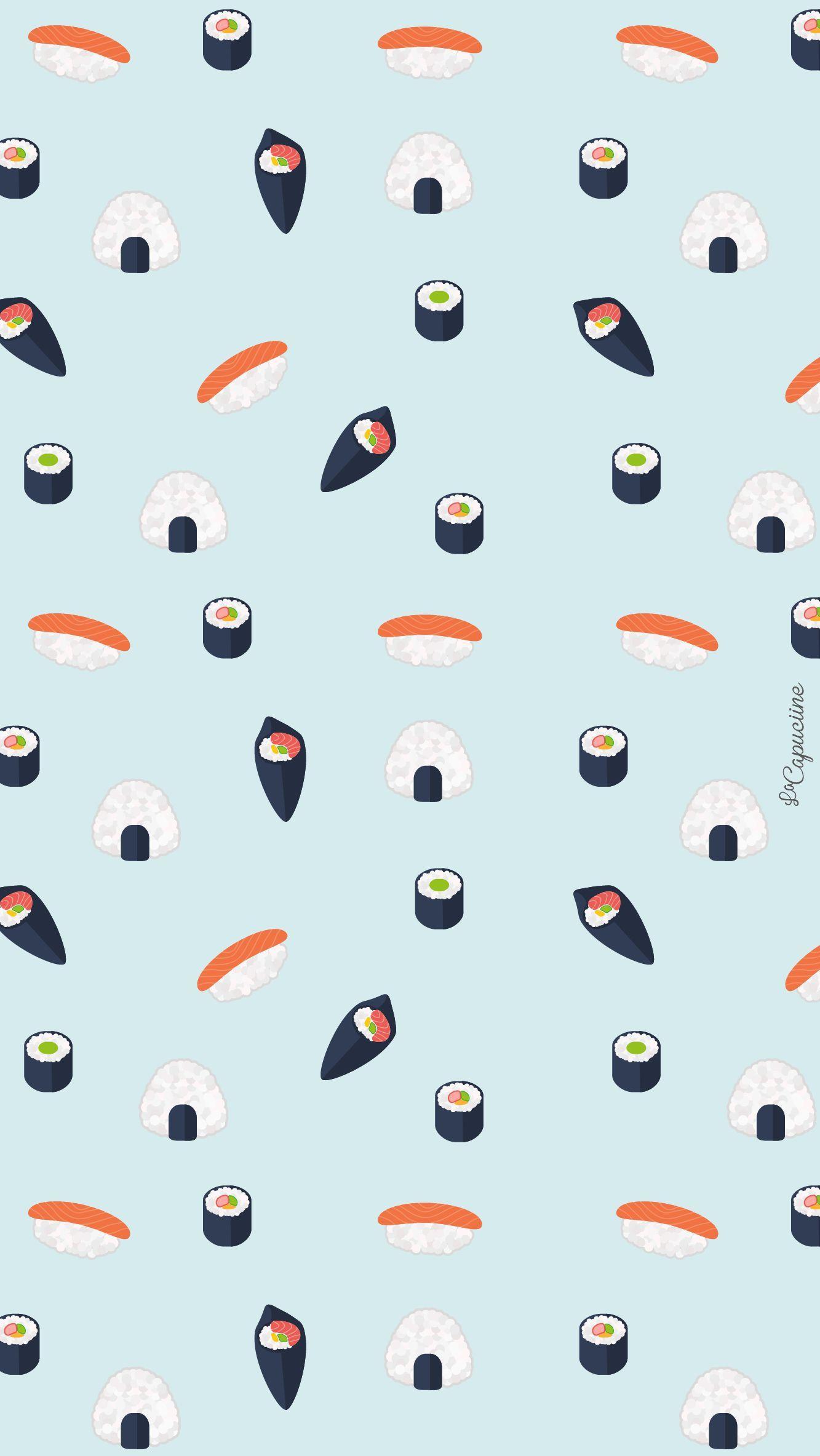 Sushi Fabric Wallpaper and Home Decor  Spoonflower