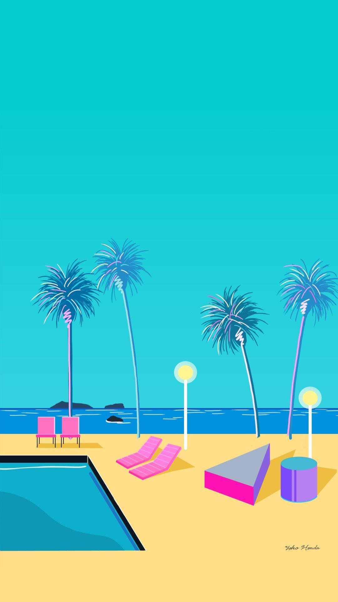 1080x1920 by Yoko Honda. Vaporwave art, David hockney art