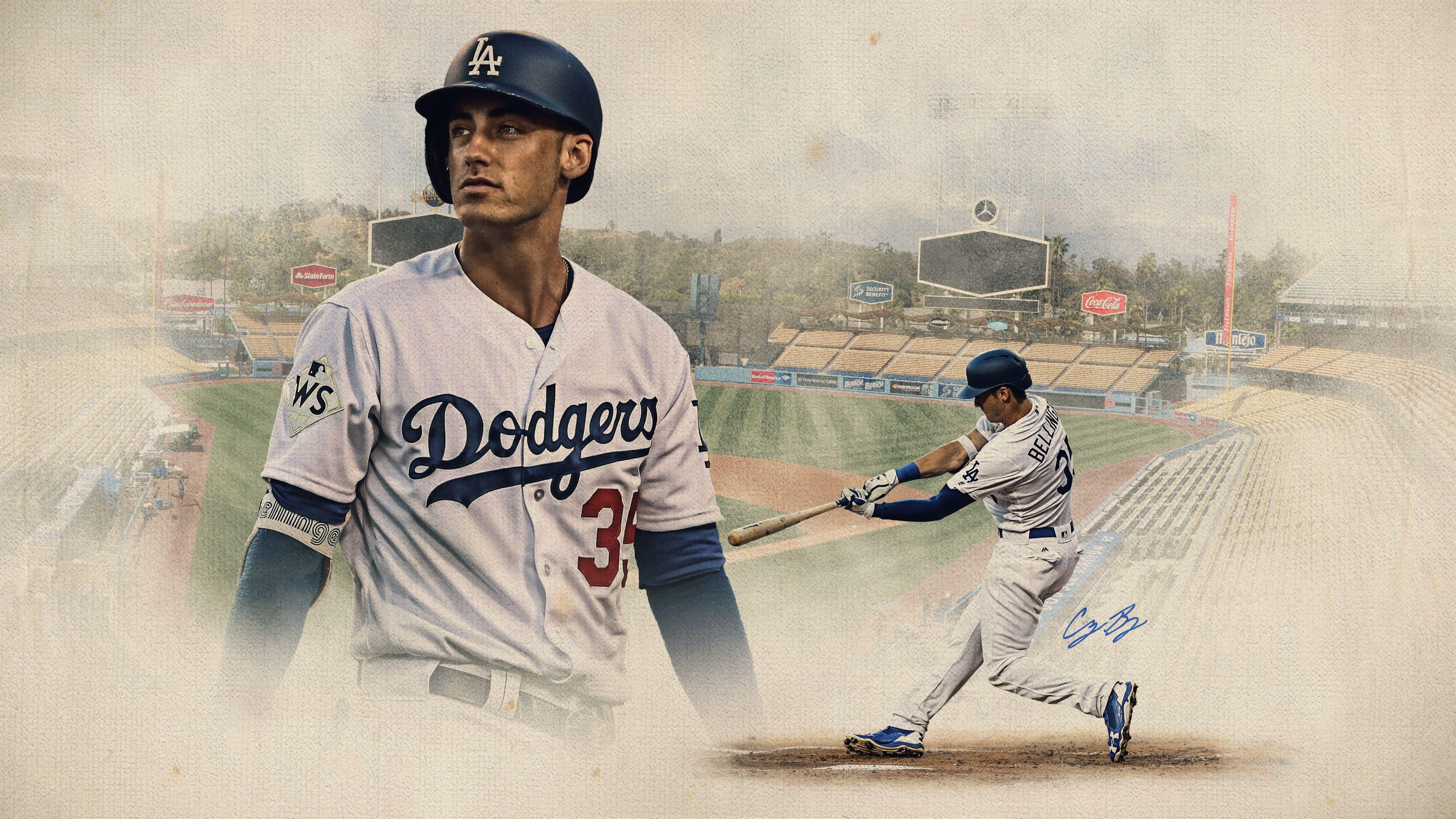 Download L.A. Dodgers Cody Bellinger Digital Art Wallpaper