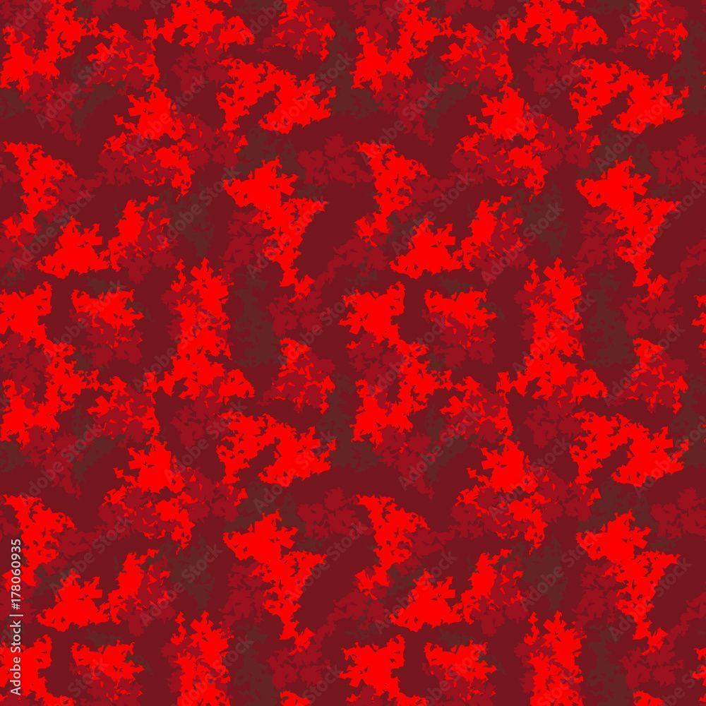 1000x1000 Dark red UFO camouflage is a bright seamless pattern that can be used as neon camo print for clothing and background and backdrop or computer wallpaper Stock Vector