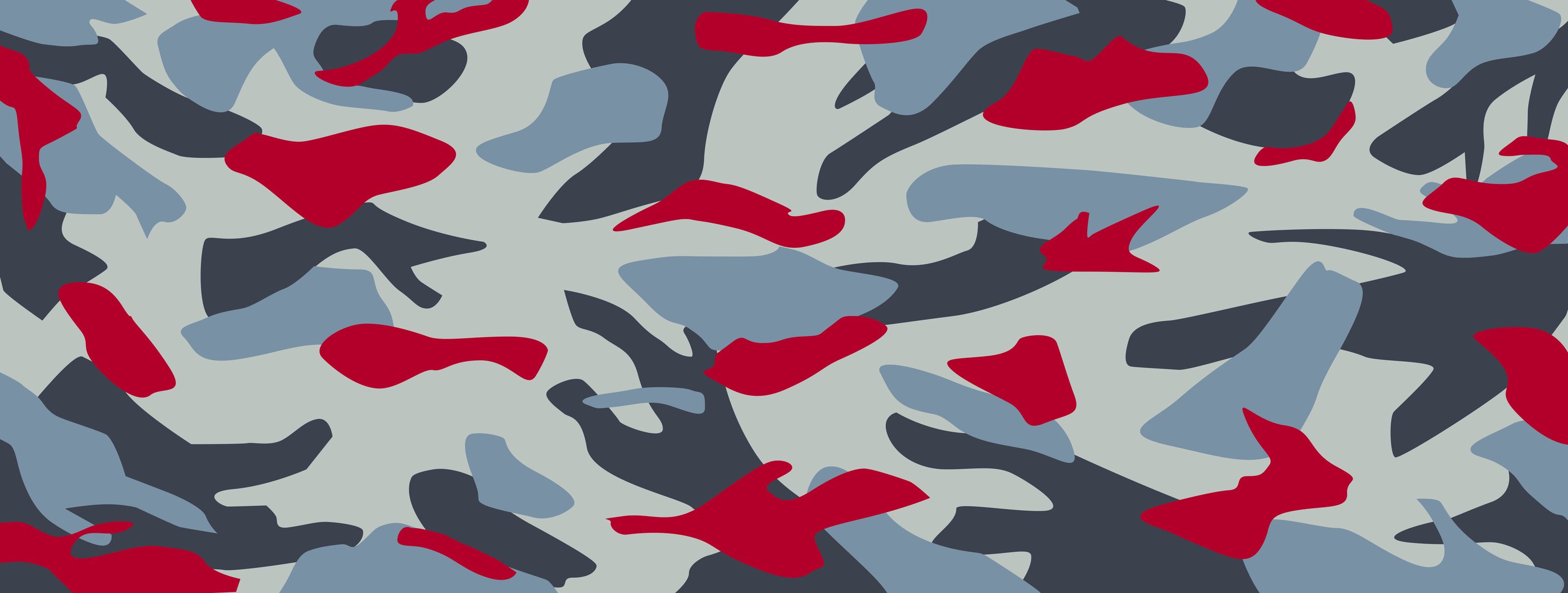 3200x1210 Camouflage & Blue Wallpaper Your Way