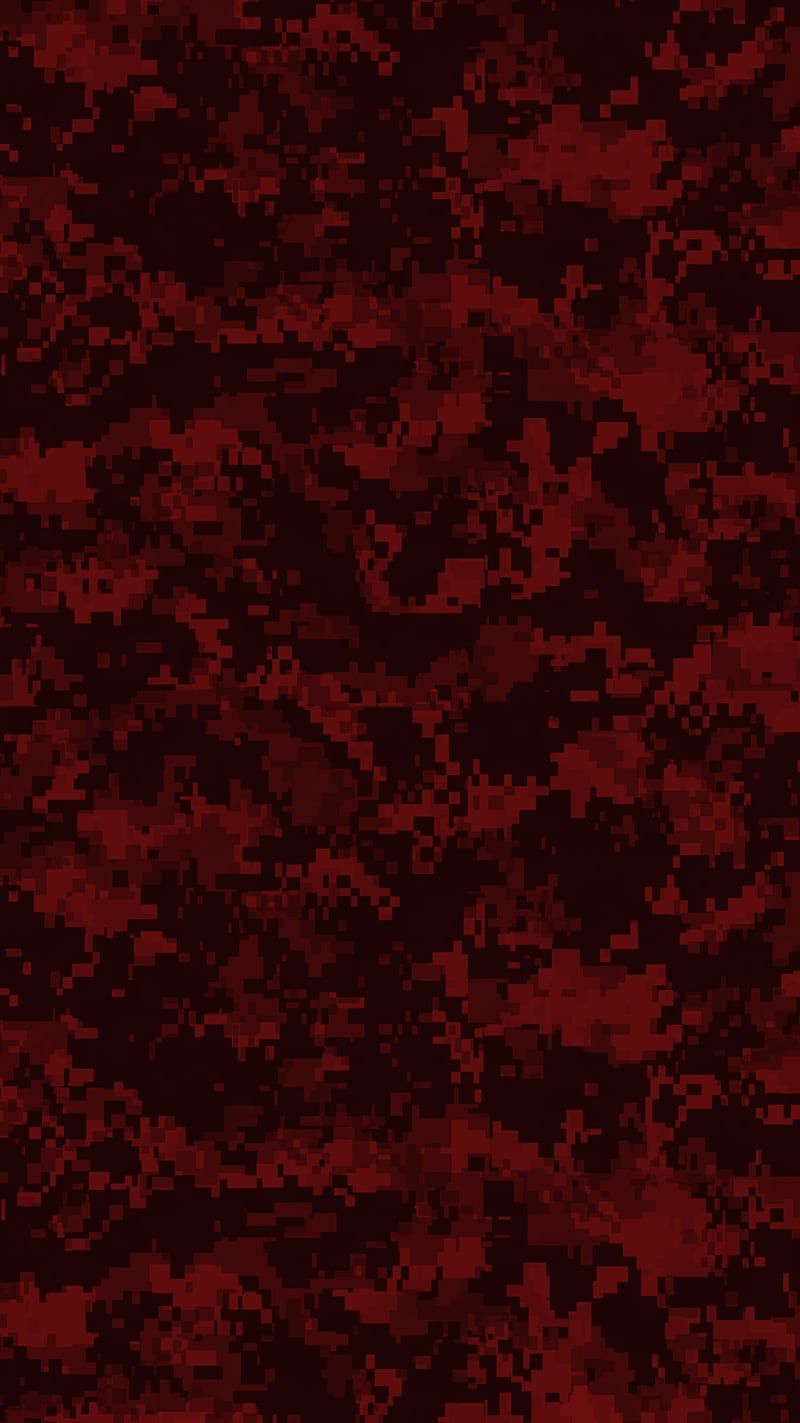 800x1423 Red Digital Camo, camo, digital new, pattern, red, shuji, urban, HD phone wallpaper
