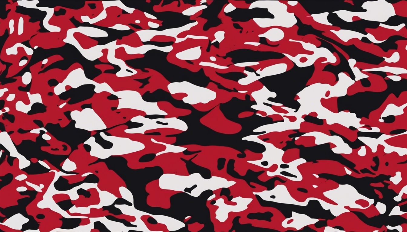 1344x768 Military inspired red and black camo pattern. Wallpaper [2dc8e4b880d14306b626]