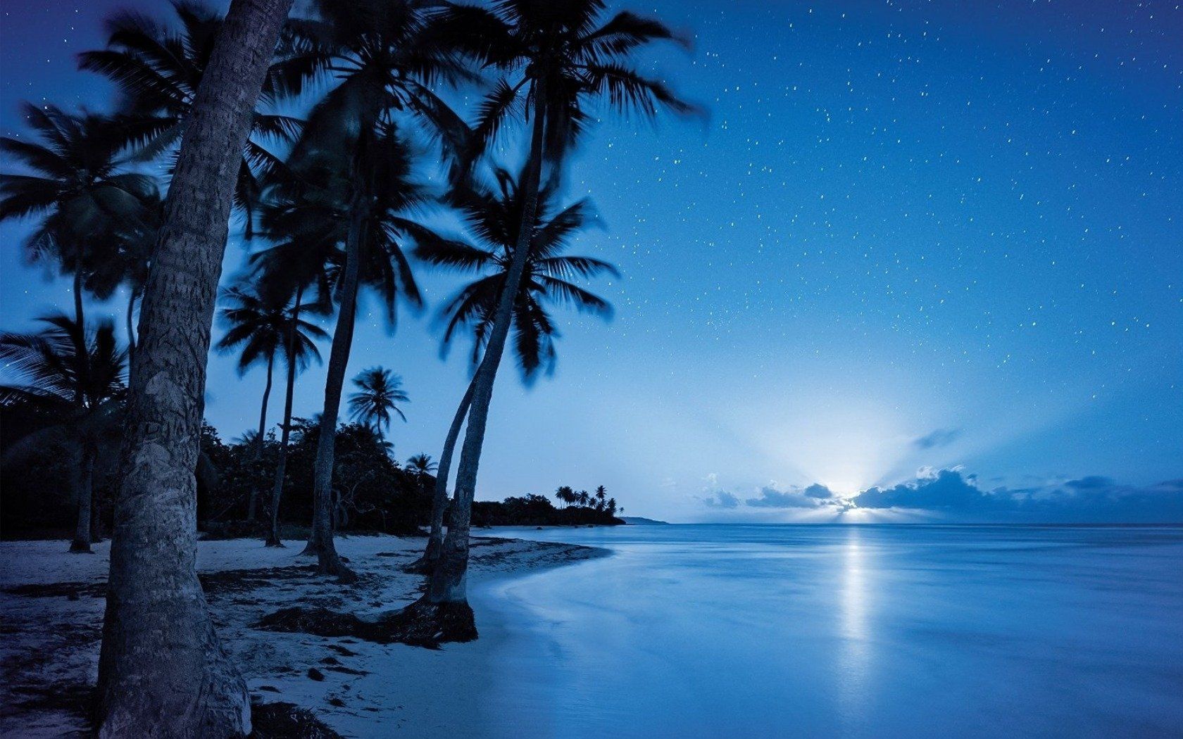 1680x1050 Tropical Dusk HD Wallpaper