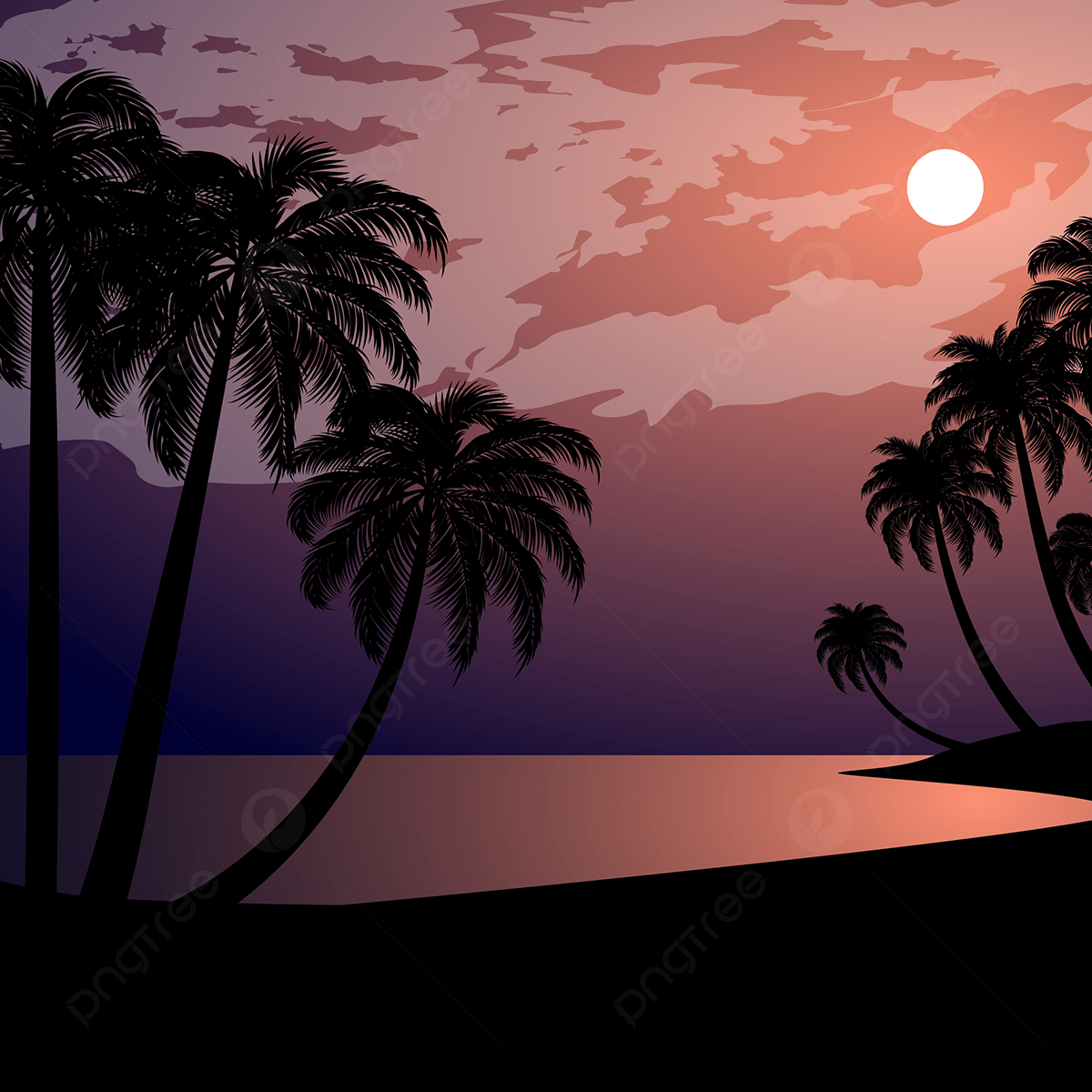 1200x1200 Tropical Beach Night, Wallpaper, Flat, Scenery Background Image And Wallpaper for Free Download