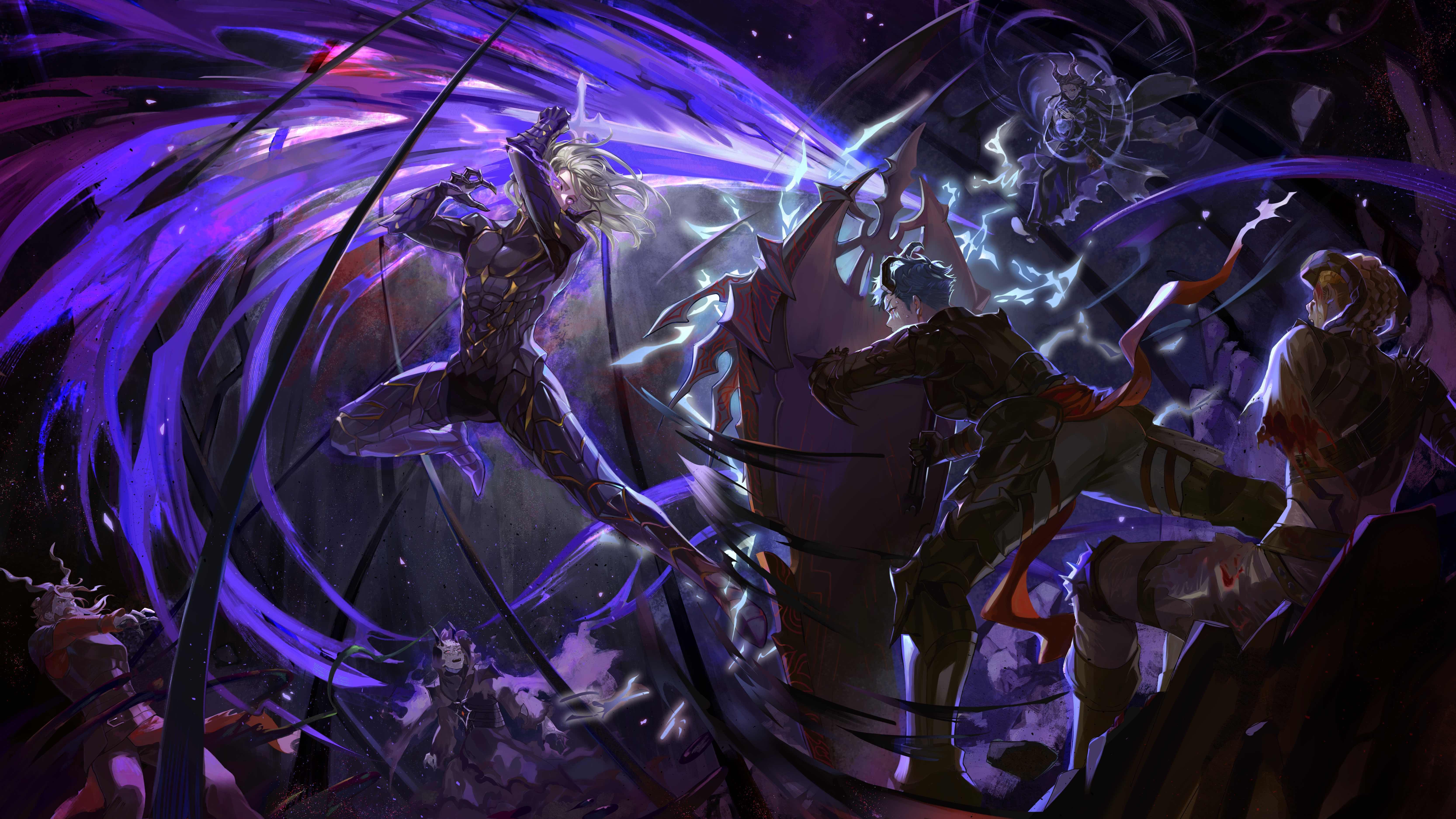 6664x3751 The Beginning After The End: Epic 4K Comic Battle Scene Wallpaper