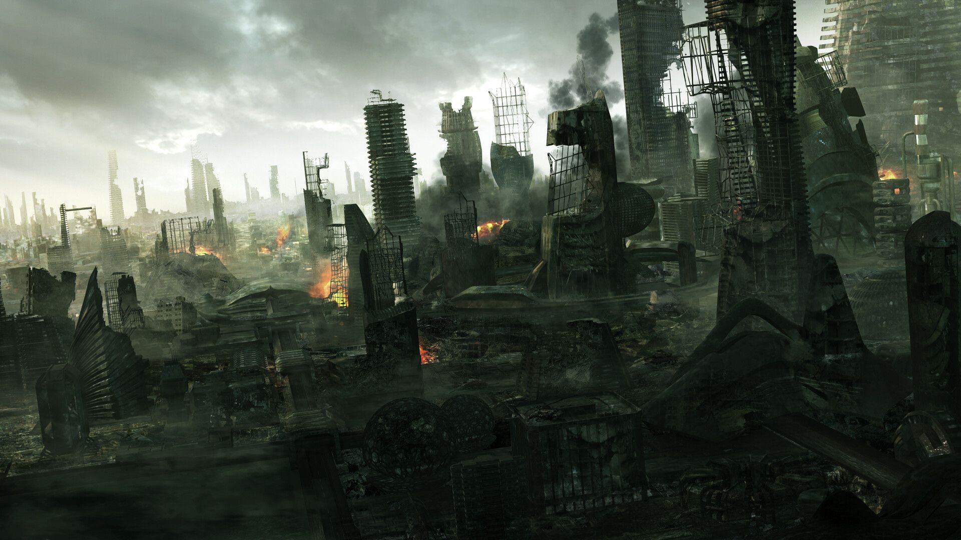 1920x1080 Post Apocalyptic City Design for Tales of Raetrethra of the Past