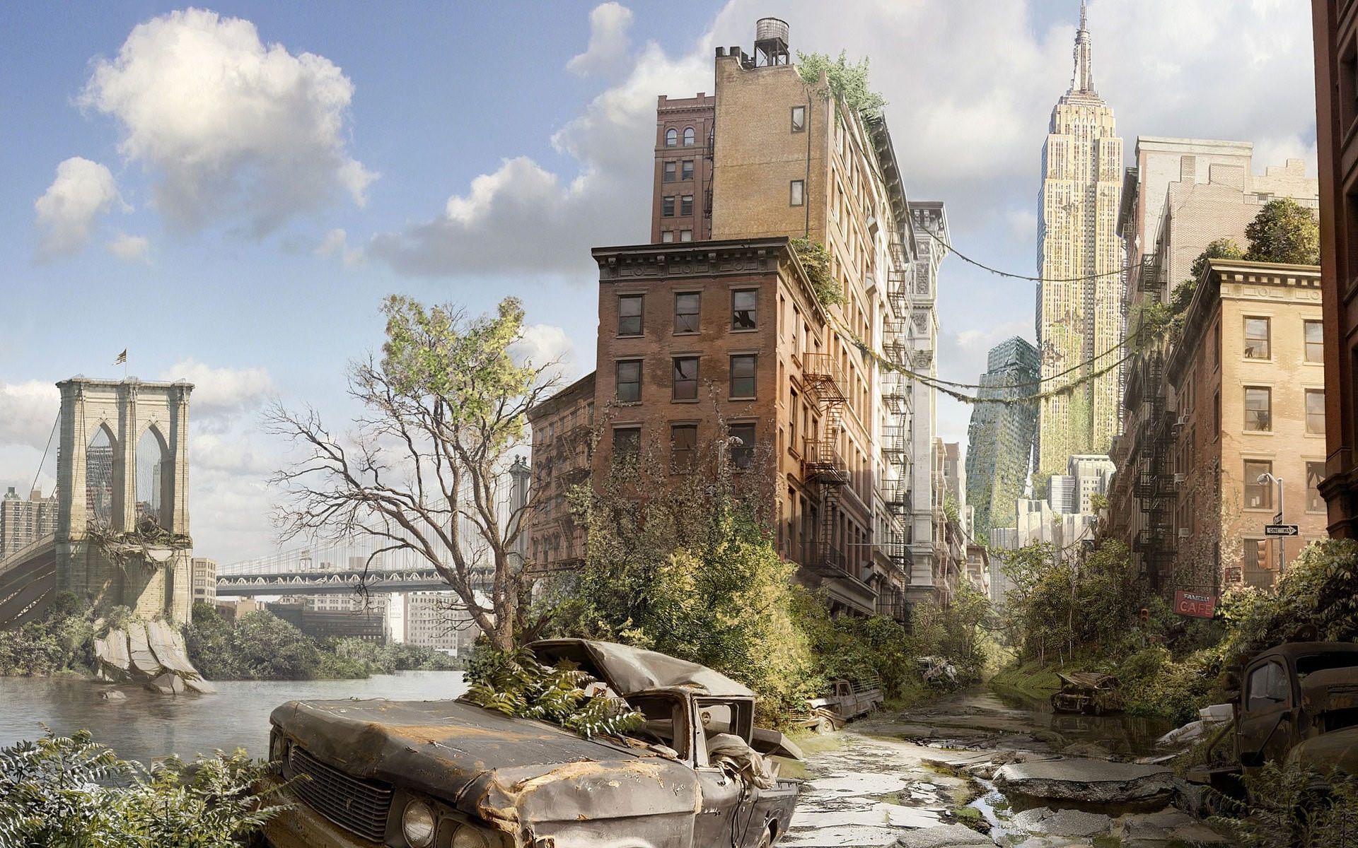 1920x1200 Daily Wallpaper: Post Apocalyptic New York. I Like To Waste My Time