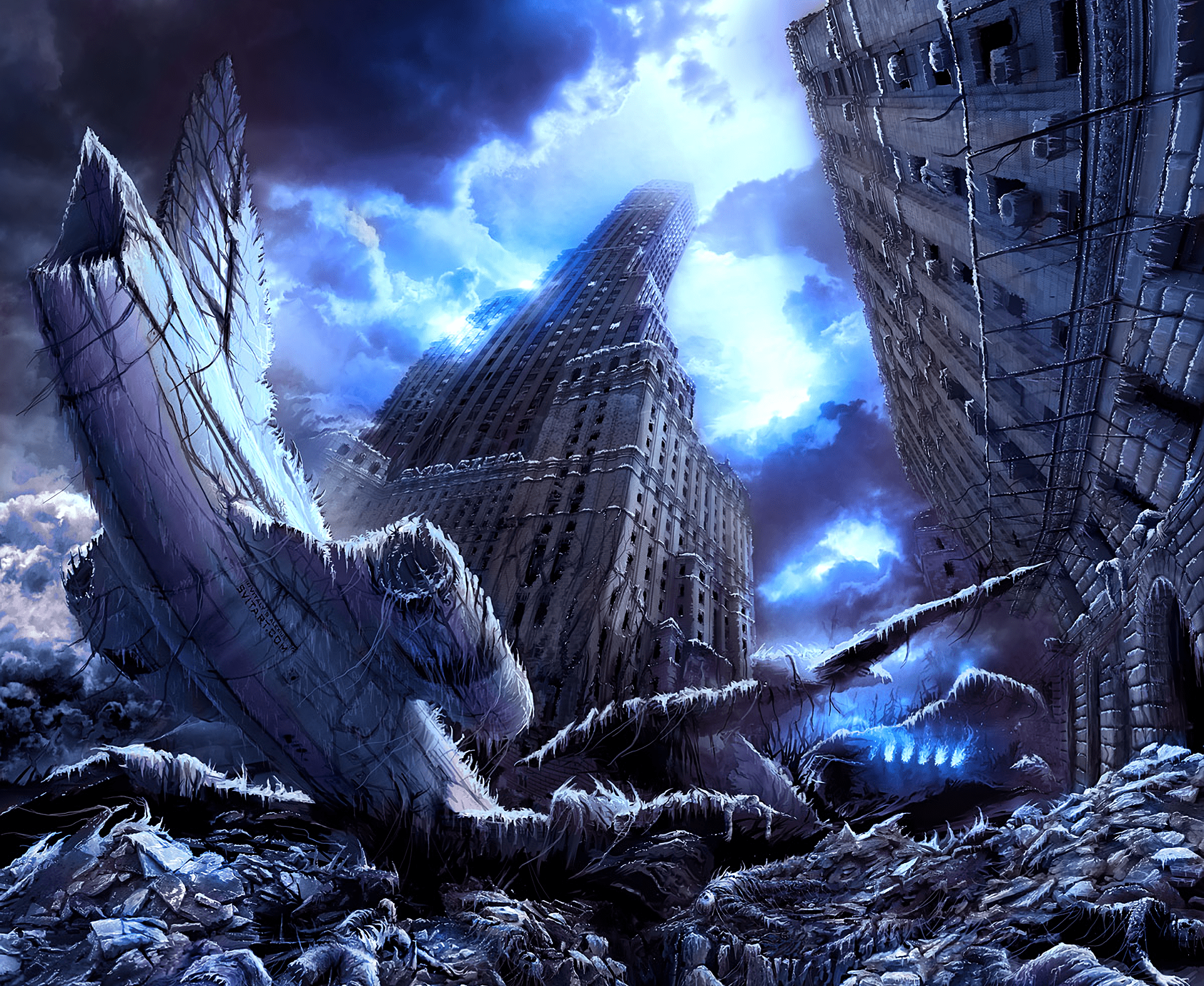 1920x1572 Post Apocalyptic Sci Fi City HD Wallpaper By Vitaly S. Alexius