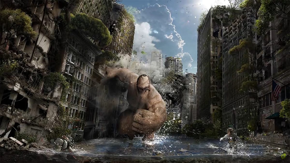 1200x675 Apocalyptic Wallpaper Speed Art of a Destructive Monster in Photohop