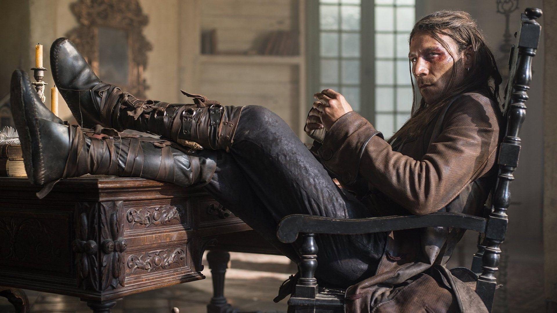 1920x1080 Brown wooden framed brown padded armchair, Black Sails, pirates HD