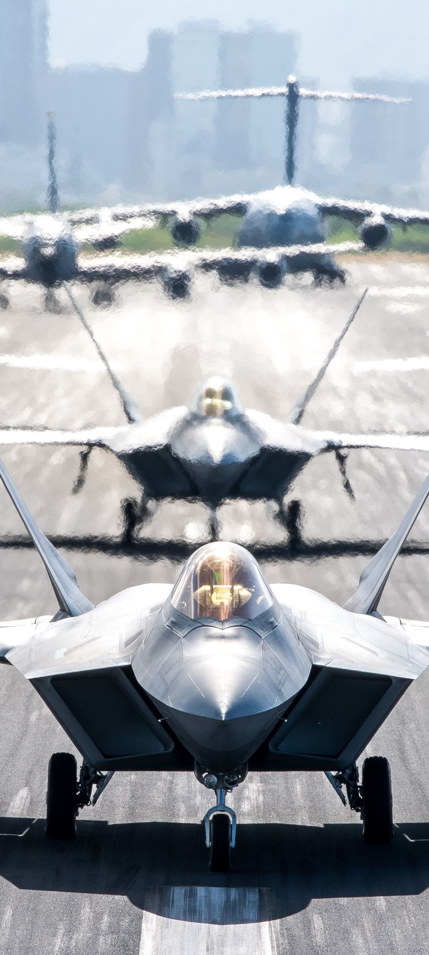 1440x3200 Phone wallpaper: Lockheed Martin F 22 Raptor, Military, Jet Fighter, Aircraft, Warplane, Jet Fighters 1186399