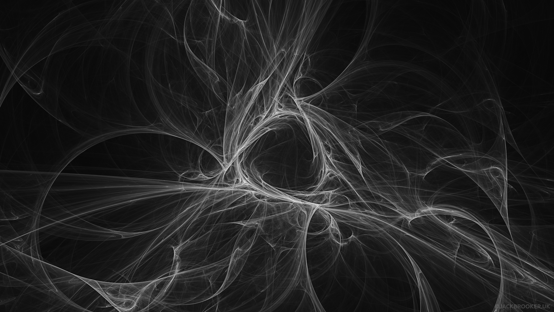 1920x1080 Abstract Grey Veins: Artistic Black & White HD Wallpaper