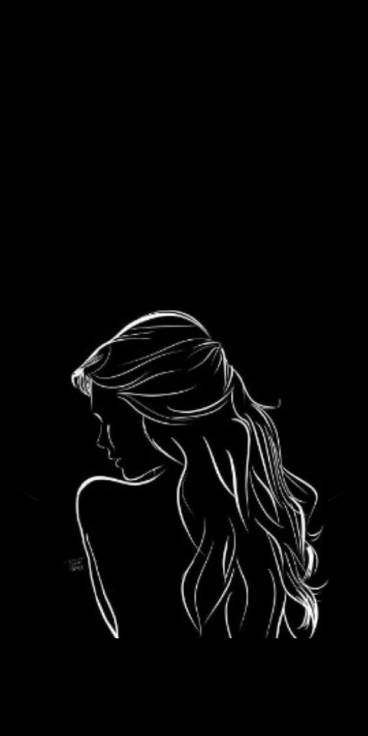 720x1439 Wendys Girl Wallpaper. Black wallpaper, Dark wallpaper, Black and white art drawing