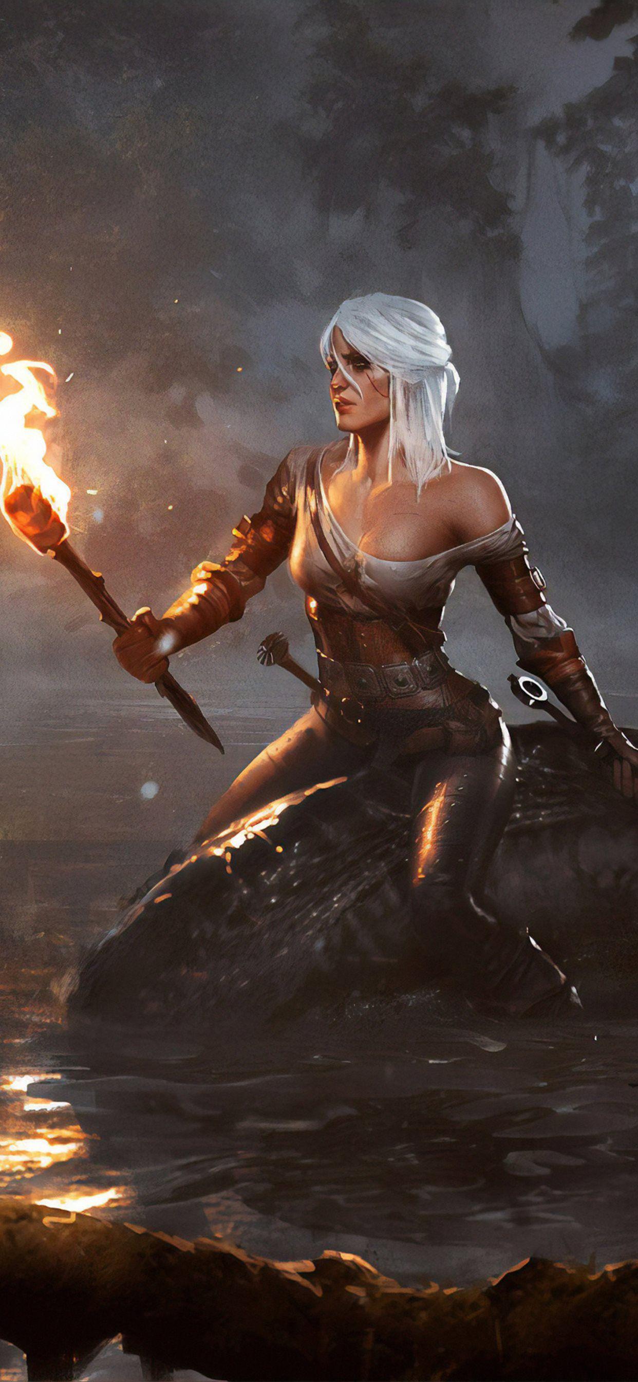 1242x2688 the witcher uchiha art iPhone Wallpaper Free Download