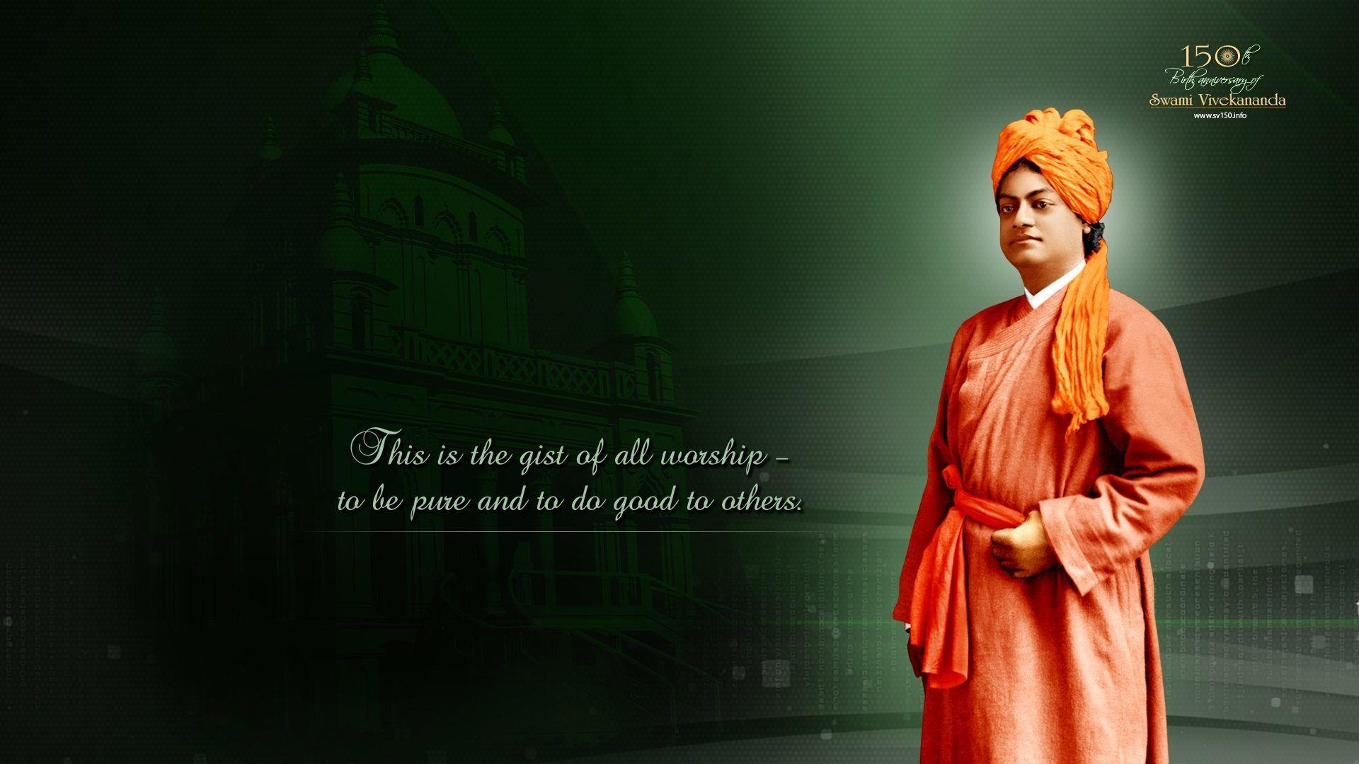 1920x1080 Free download Swami Vivekananda Quotes Wallpaper HD Background