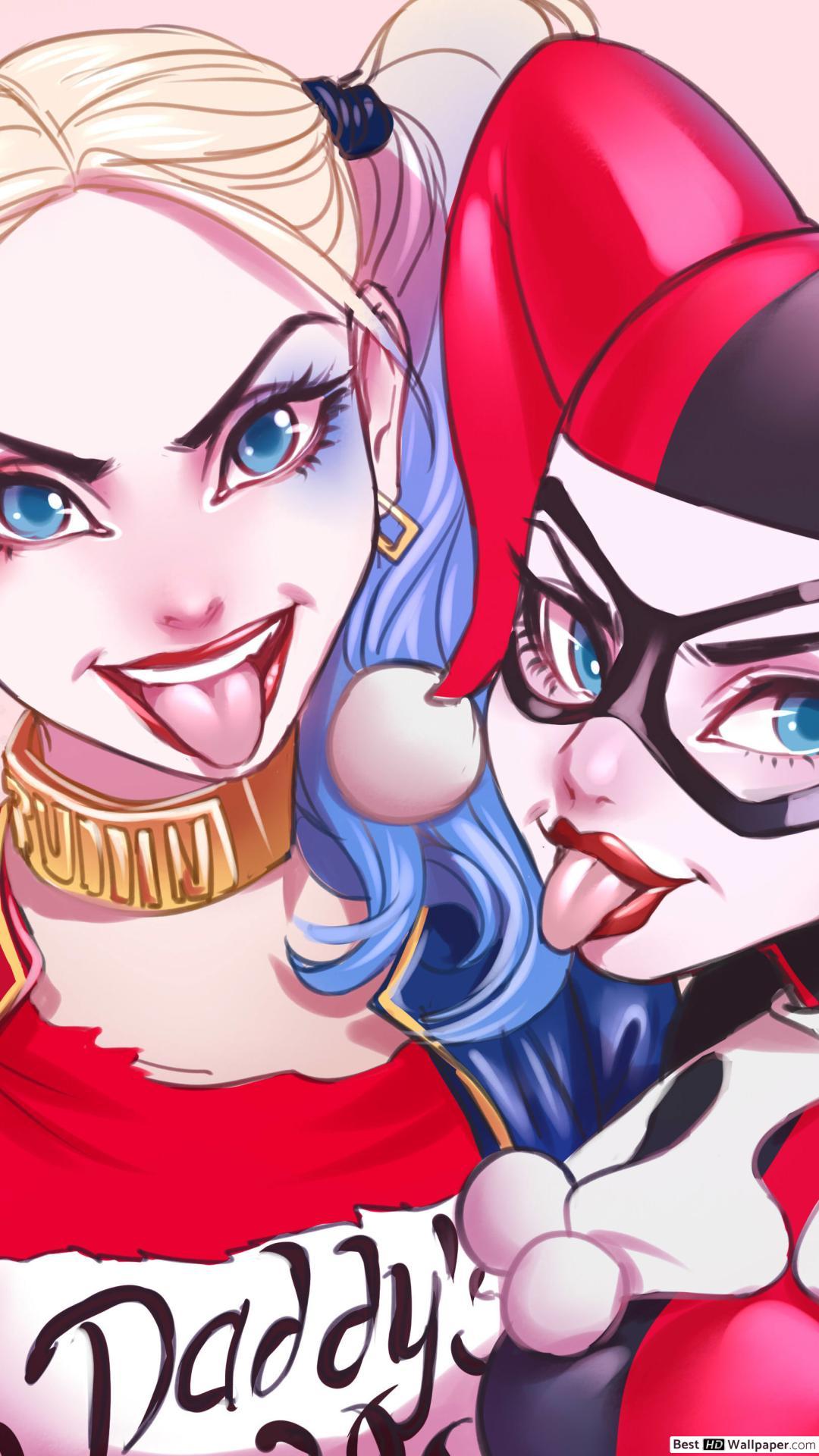 1080x1920 DC Comics Supervillain Quinn (Comics fanart) HD wallpaper