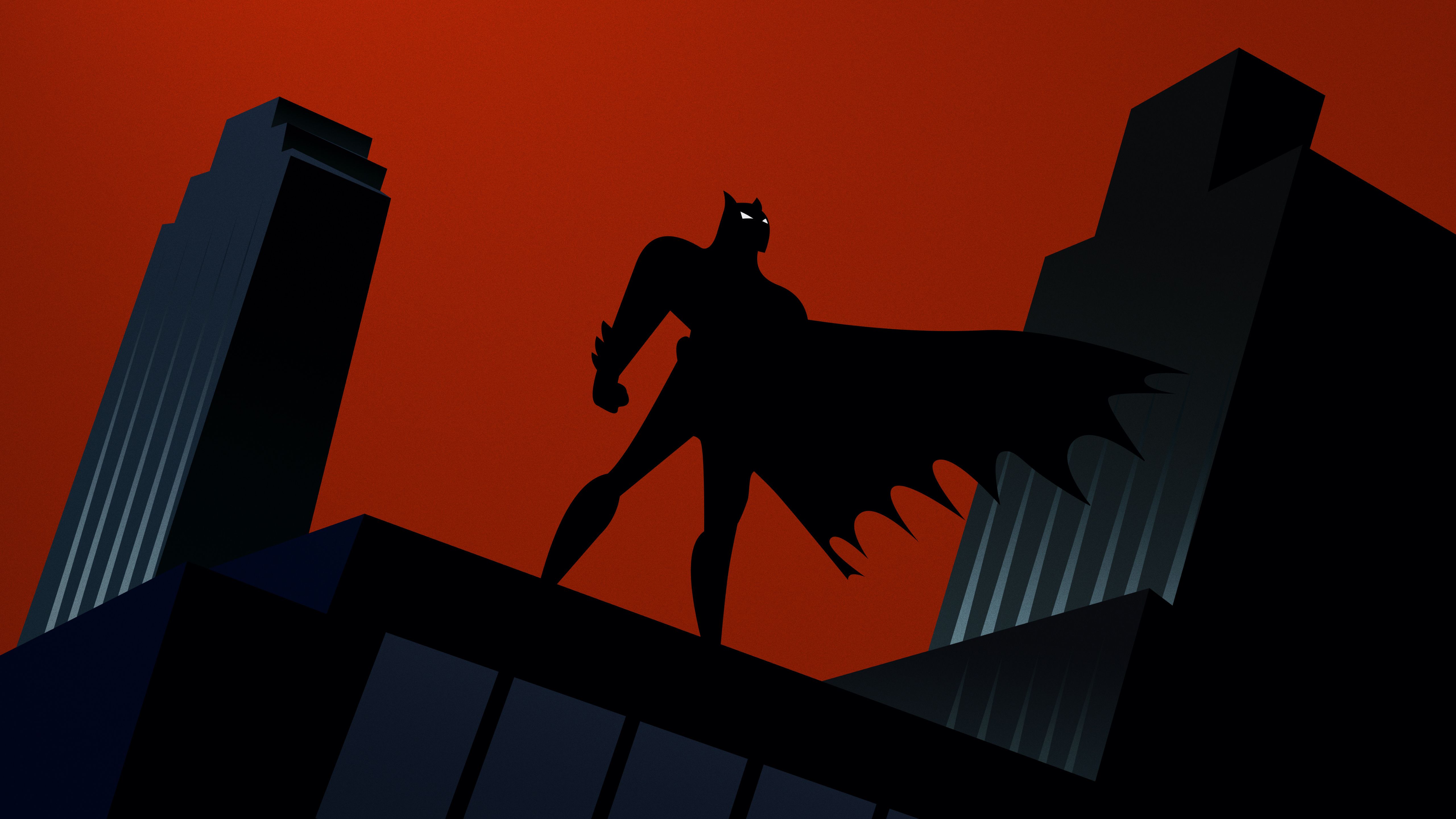 5120x2880 Batman Wallpaper 4K, Animated series, Silhouette, 5K